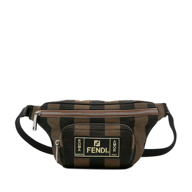Brown Fendi Pequin Belt Bag