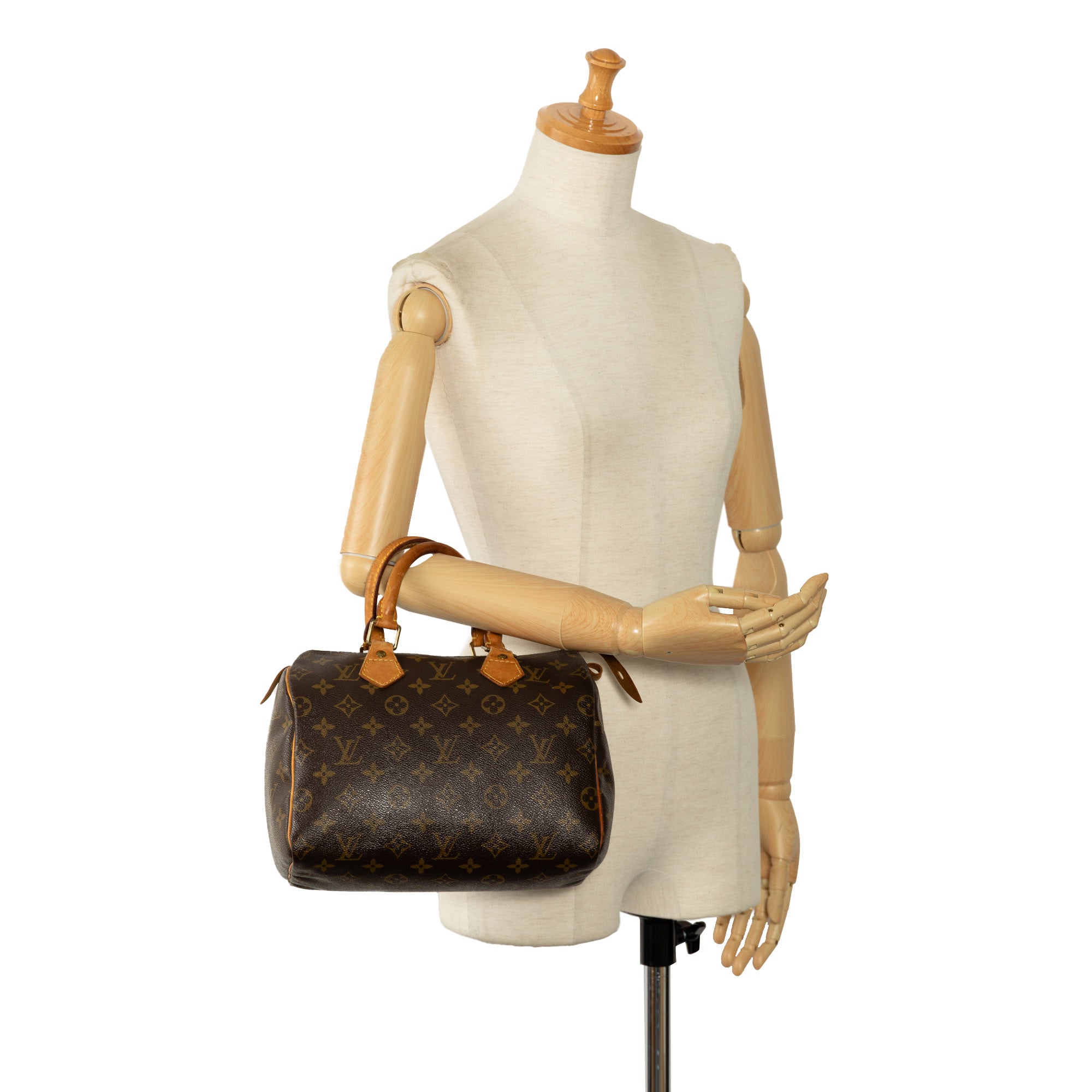Bolso Cabás Louis Vuitton petit Bucket en lona a cuadros y cuero marrón