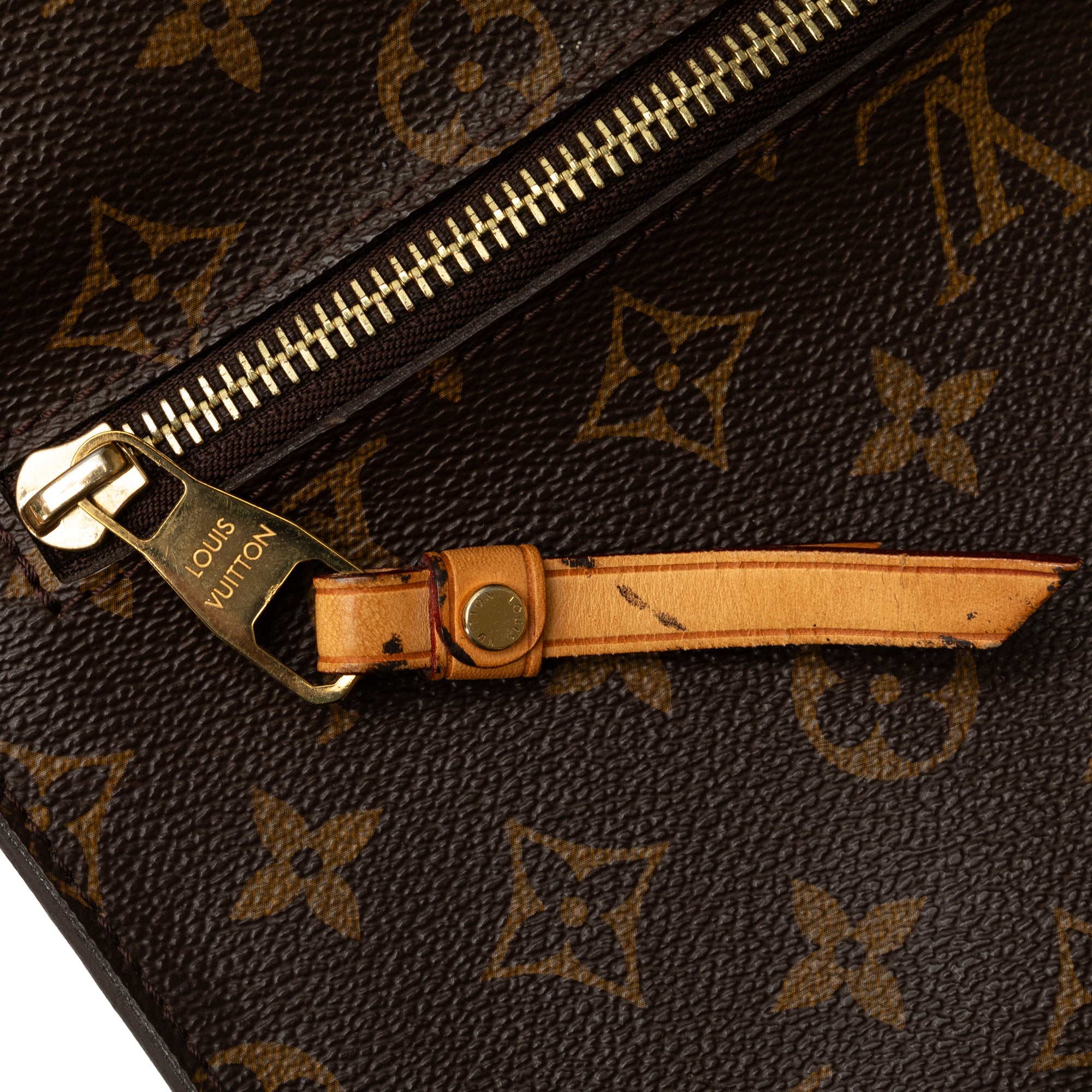 Borsa a tracolla Louis Vuitton District modello grande in tela monogram cerata e tela marrone