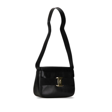 Black Ferragamo Vara Shoulder Bag