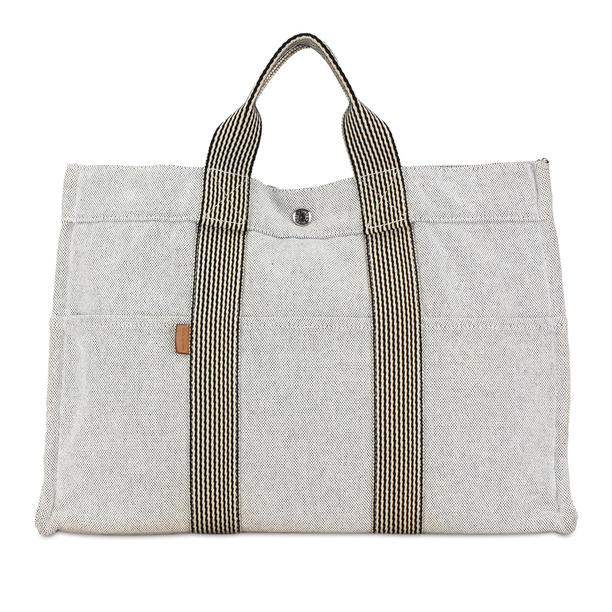 Gray Hermès Toile Fourre Tout MM Tote Bag – Designer Revival