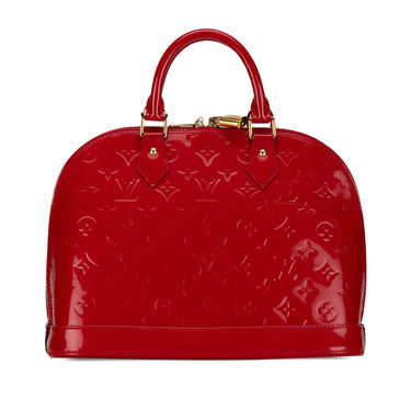 Red Louis Vuitton Monogram Vernis Alma PM Satchel