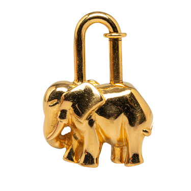 Gold Hermès Elephant Cadena Charm - Designer Revival