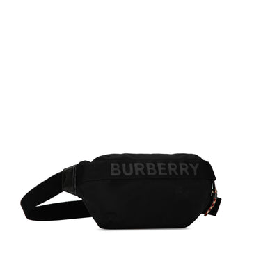 Black Burberry Nylon Sonny Belt Bag