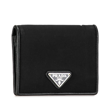 Black Prada Tessuto Small Wallet - Designer Revival