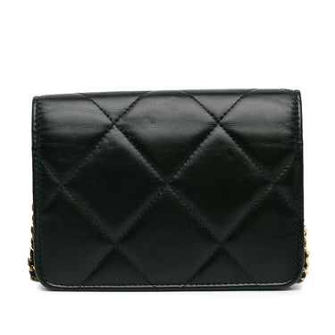 Black Chanel Quilted Calfskin Strass Clutch With Chain Flap Crossbody Bag