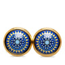 Blue Hermès Enamel Clip On Earrings - Designer Revival