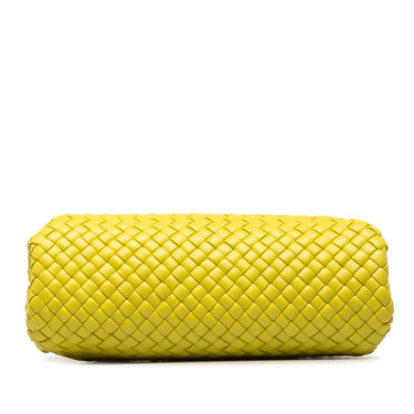 Yellow Bottega Veneta Medium Intrecciato Top Handle Satchel - Designer Revival
