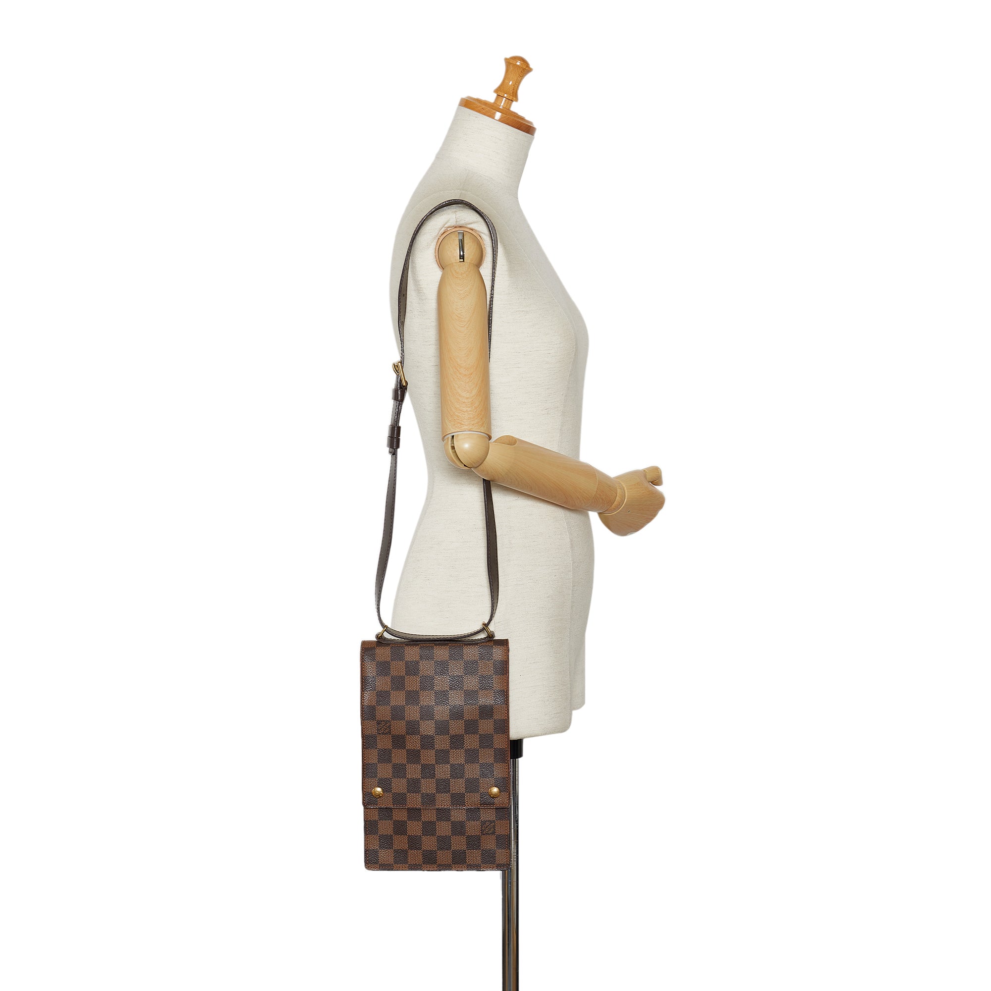 Louis+Vuitton+Portobello+Shoulder+Bag+Brown+Leather for sale