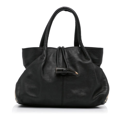 Burberry Black Leather Small TB Shoulder Bag at 1stDibs