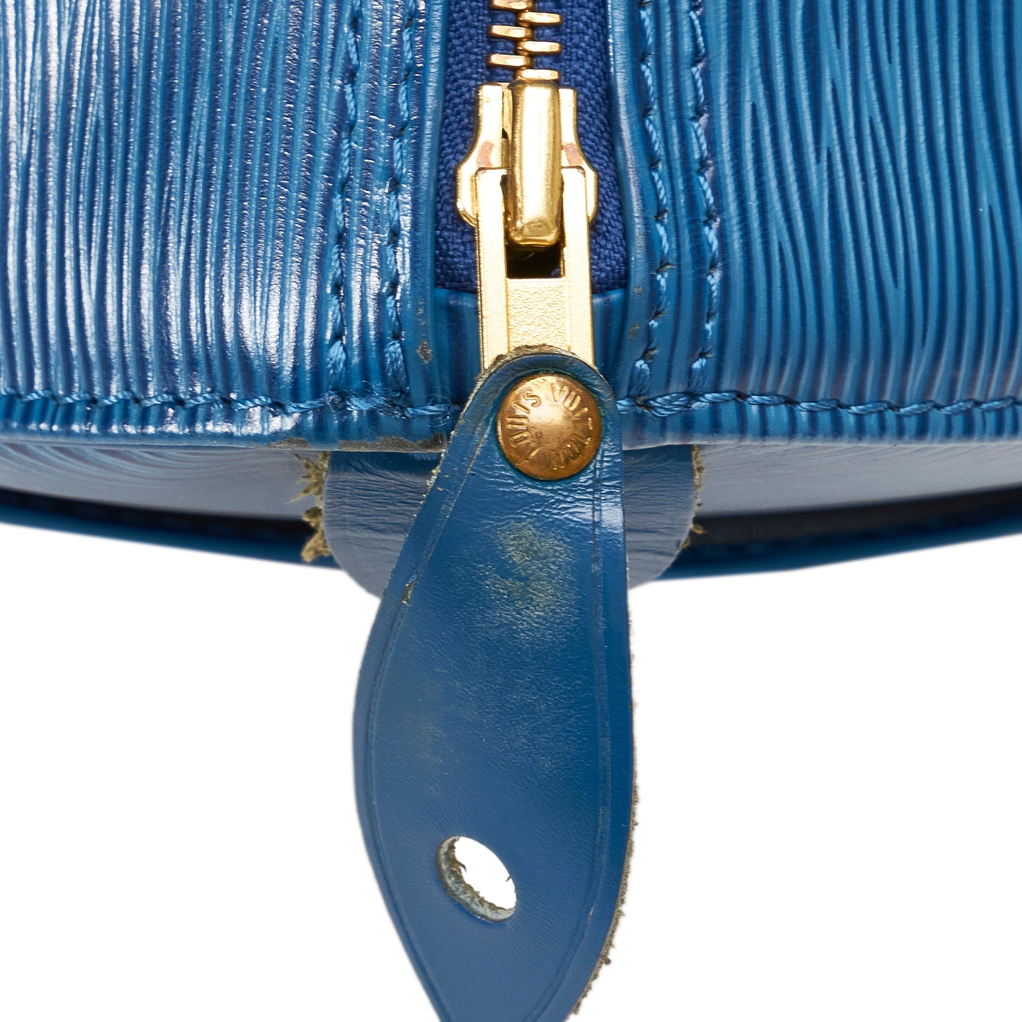 Auth LOUIS VUITTON Speedy 30 Blue Epi Leather Boston Hand Bag