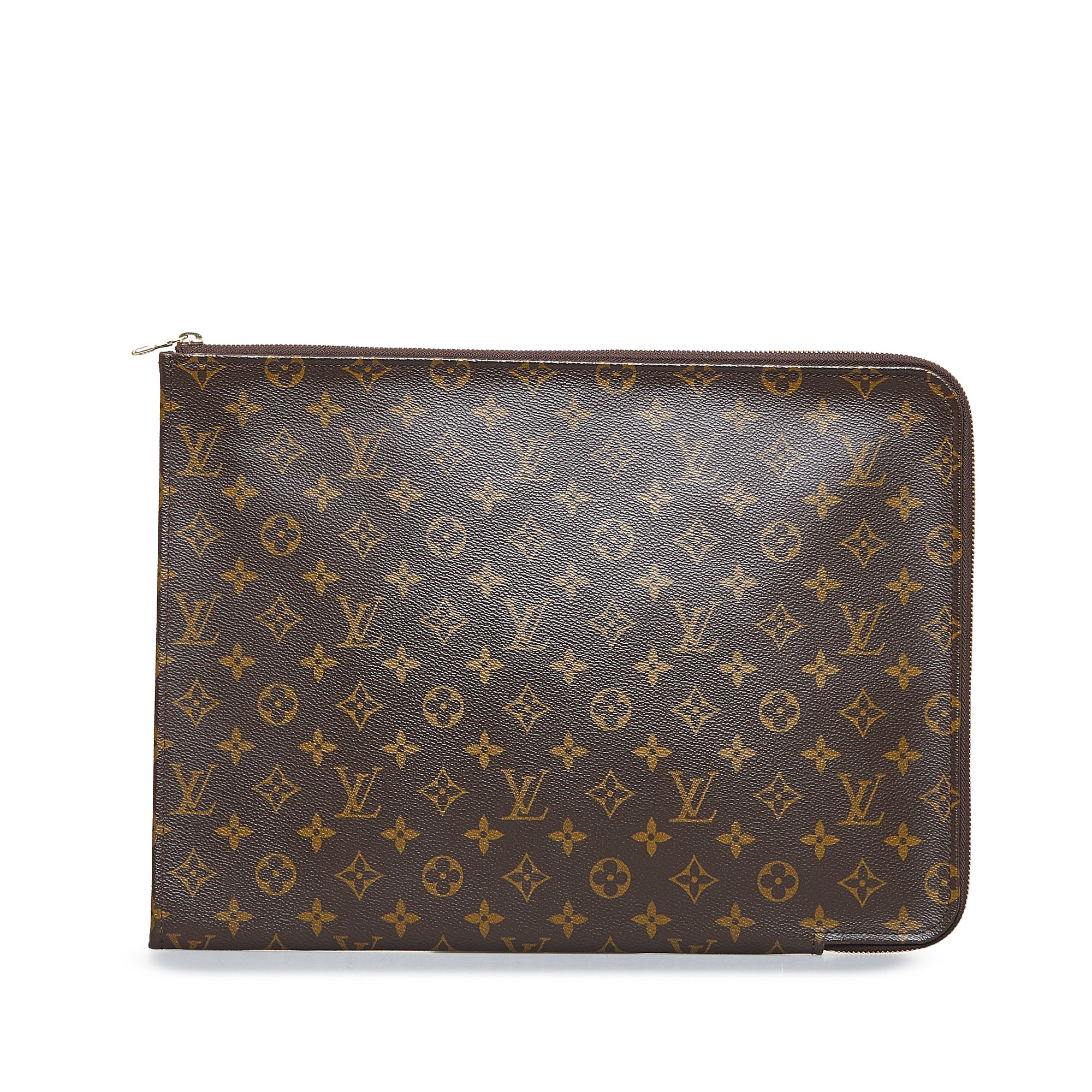 Brown Louis Vuitton Monogram Poche Documents Portfolio Clutch Bag