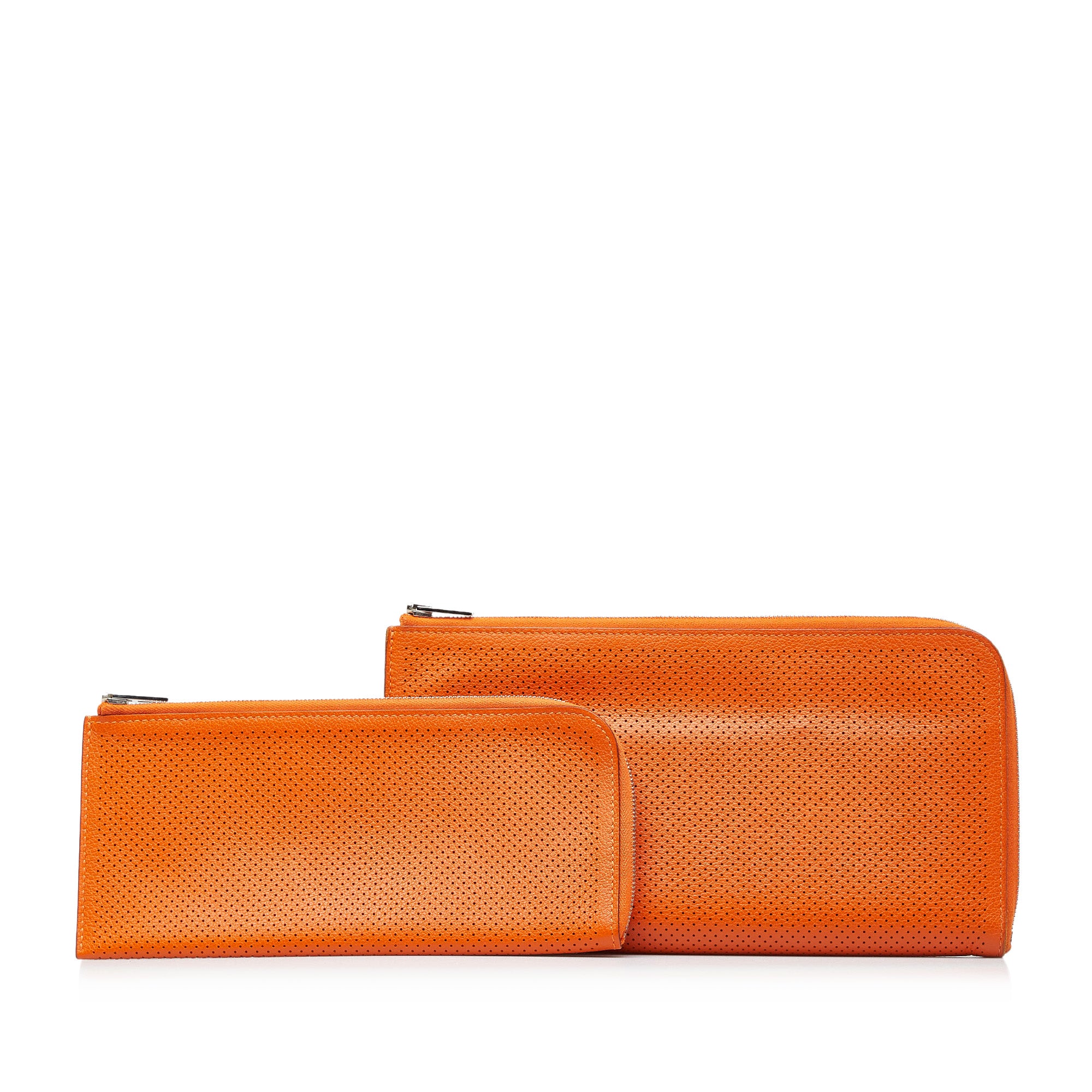 Hermès Hermes Orange Remix Voyage Wallet Leather Pony-style calfskin  ref.1000930 - Joli Closet