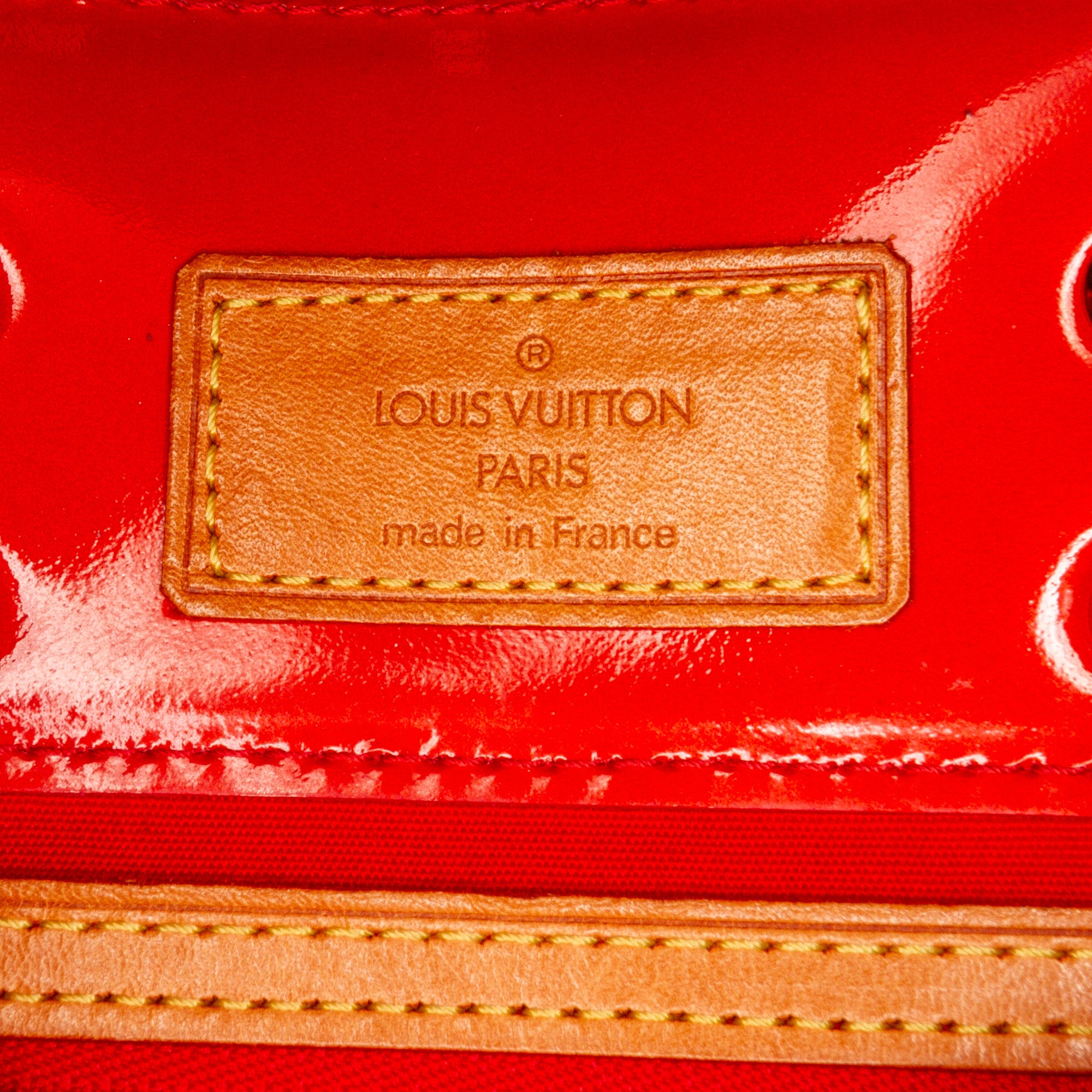RvceShops Revival, Red Louis Vuitton Monogram Vernis Reade PM Handbag