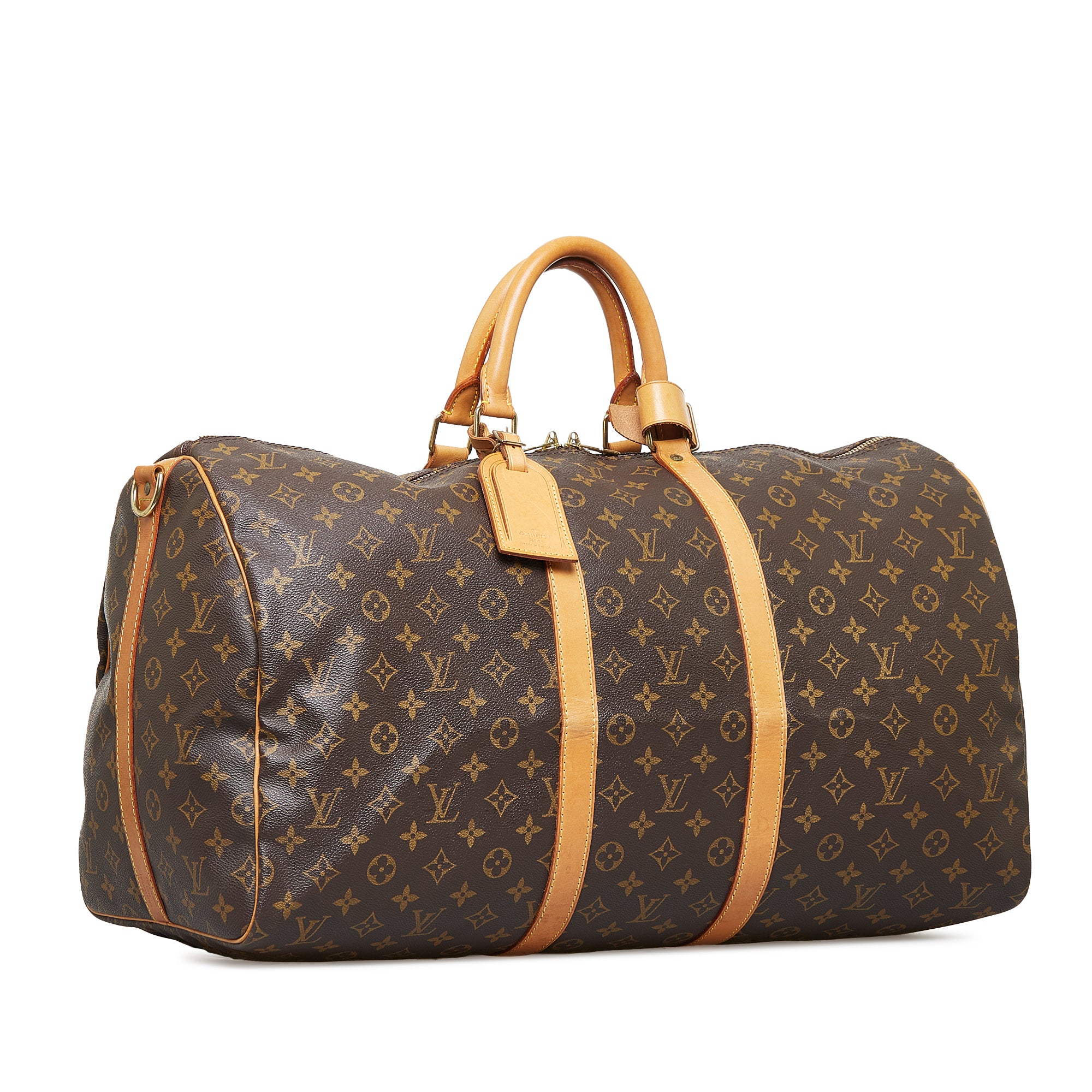 Brown Louis Vuitton Monogram Keepall Bandouliere 55 Travel Bag – Designer  Revival