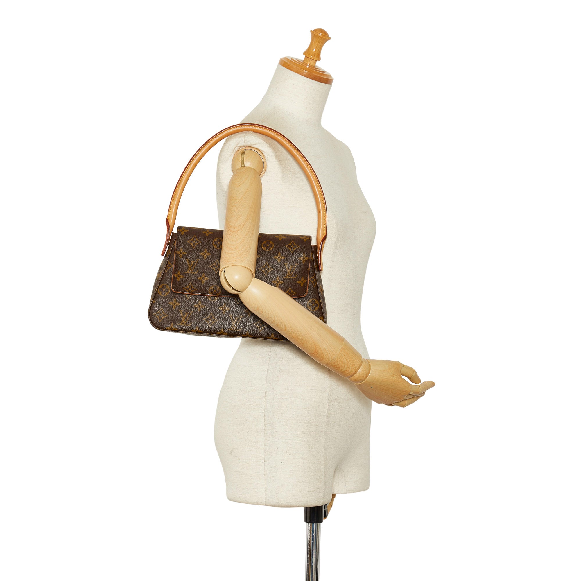 Auth LOUIS VUITTON Mini Looping M51147 Monogram Women's Shoulder Bag