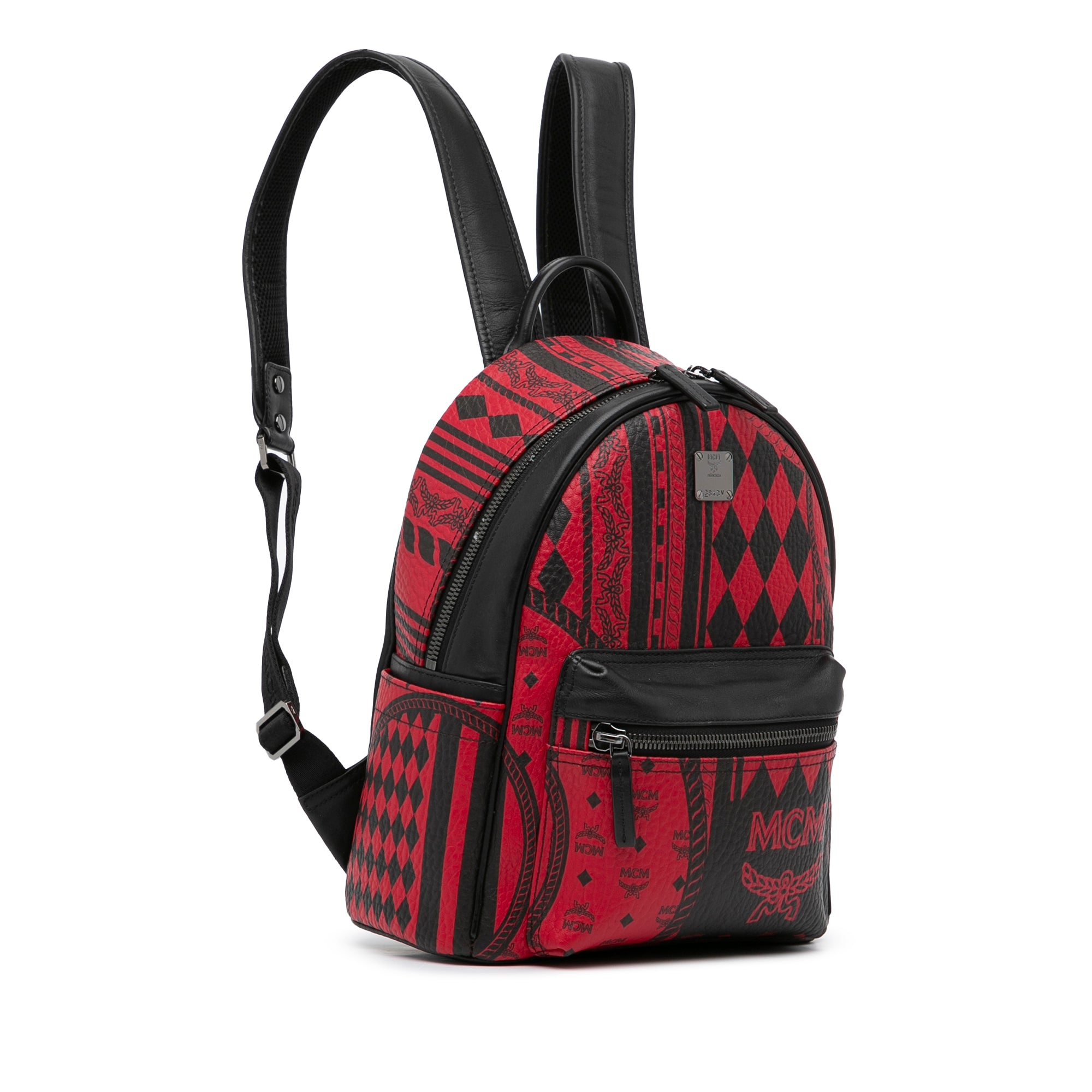 Red MCM Baroque Stark Backpack – Designer Revival