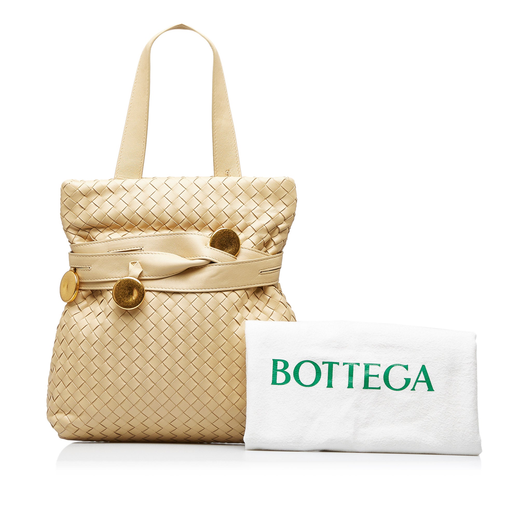 Bottega Veneta Vintage - Leather Flower Intrecciato Hobo Bag