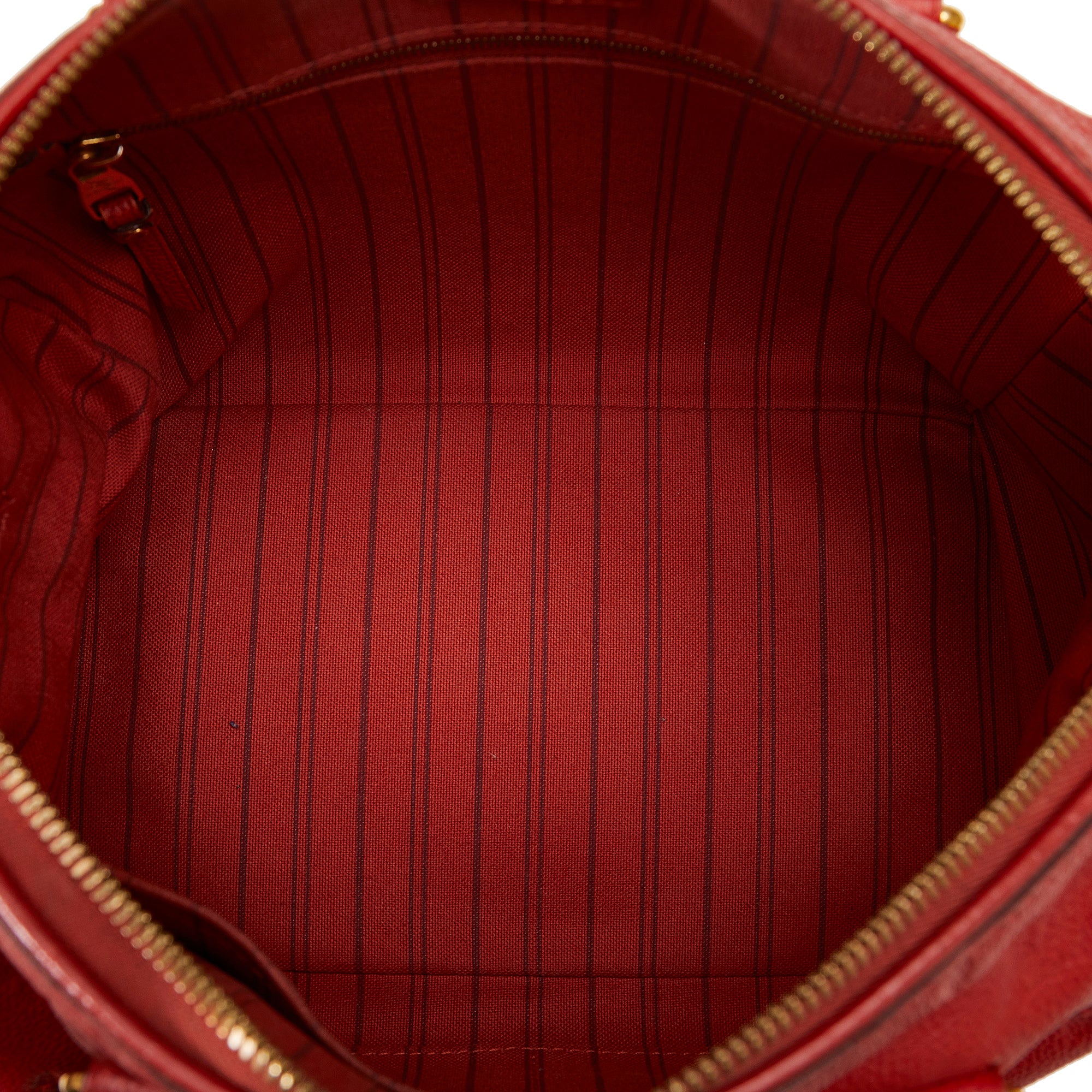 Red Louis Vuitton Monogram Empreinte Speedy Bandouliere 25 Boston Bag