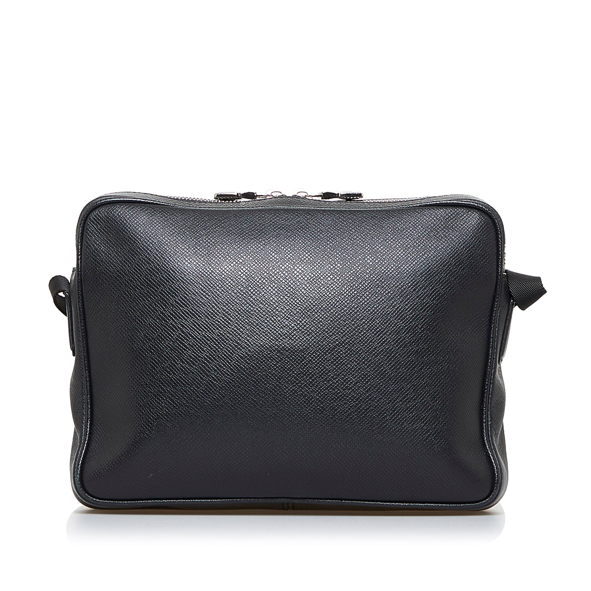 Shop Louis Vuitton TAIGA Leather Crossbody Bag Logo Messenger