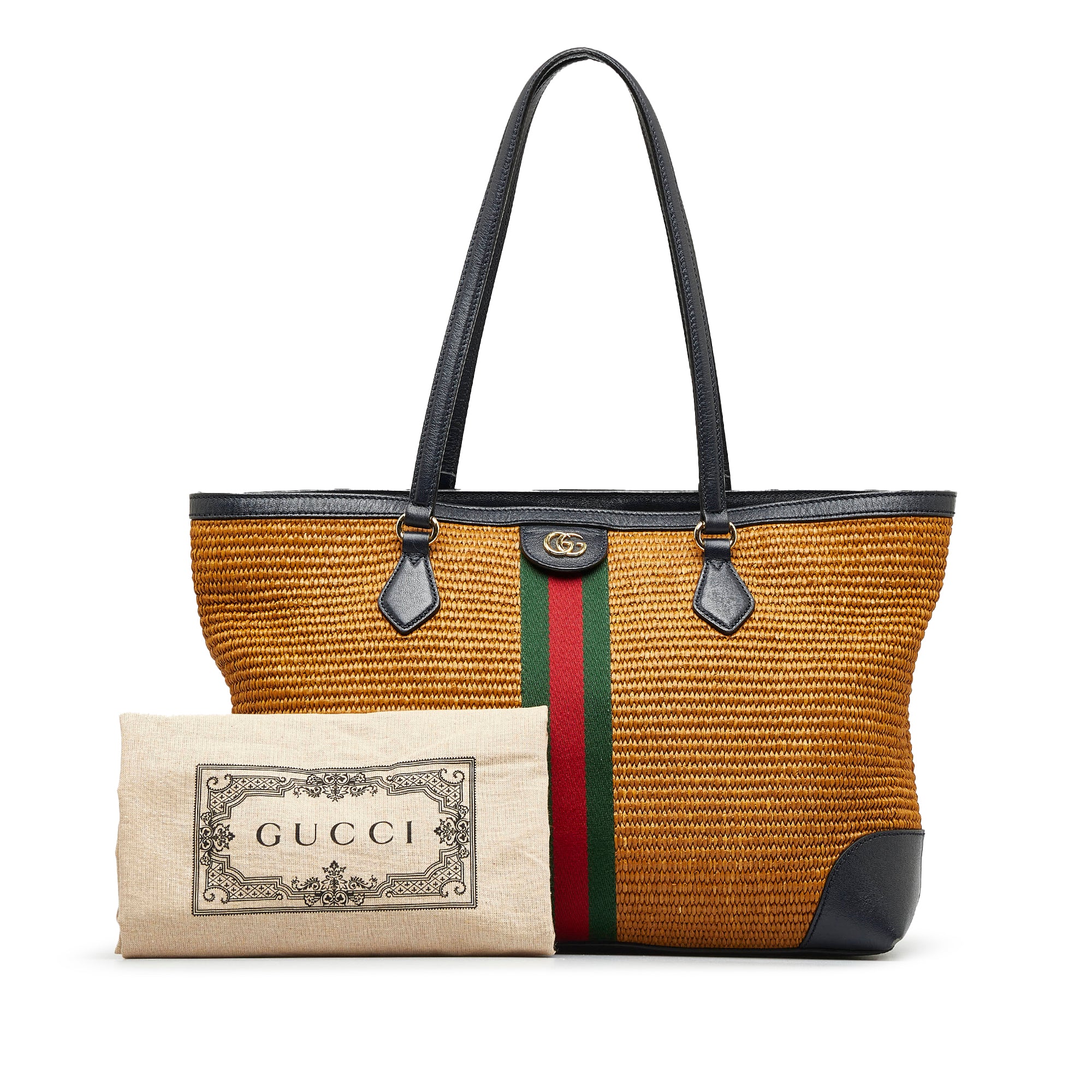 WOMENS DESIGNER Gucci Horsebit Raffia Tote Bag Yellow For Sale at