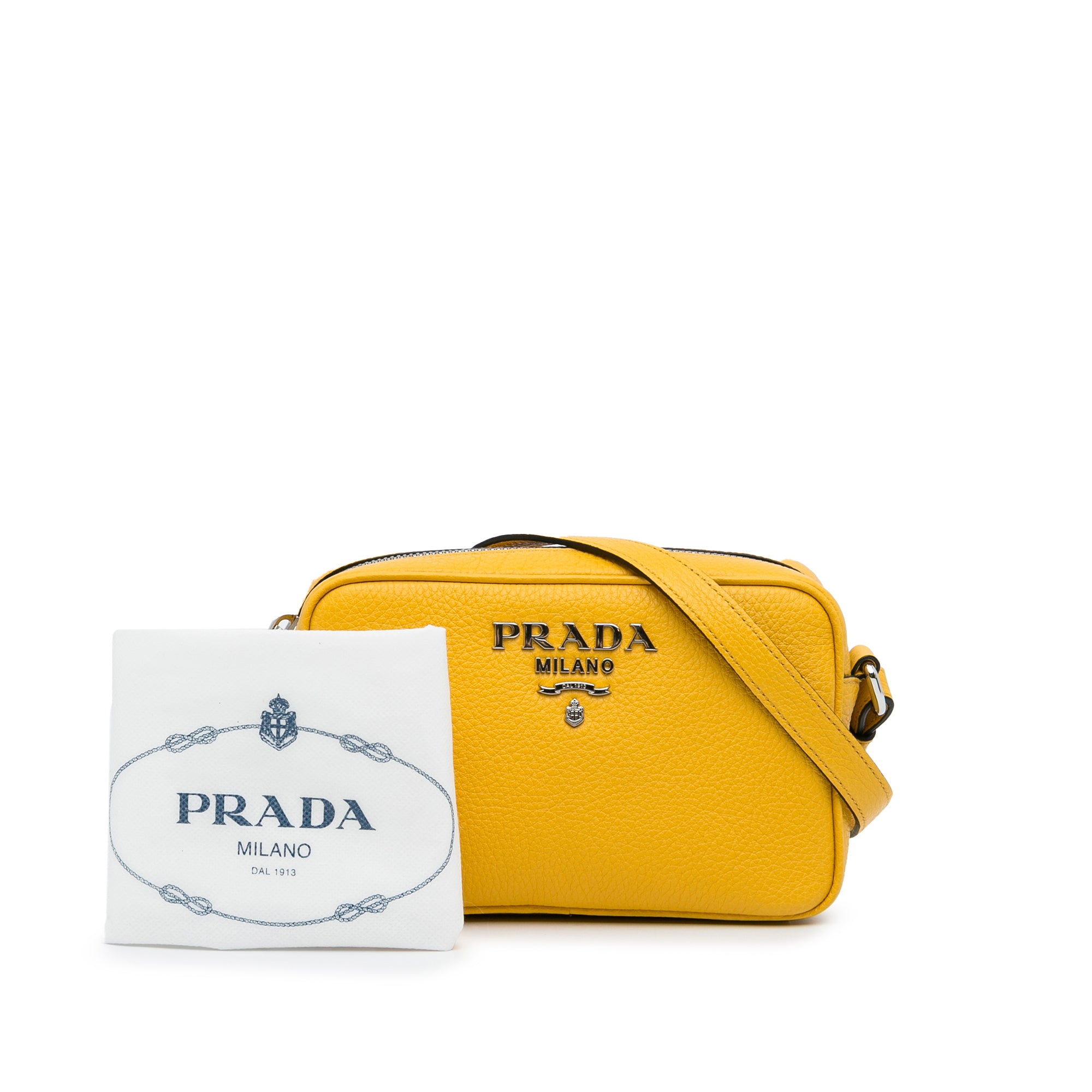 Prada Vitello Phenix Camera Bag Taupe- 100% Authentic- Excellent Condition