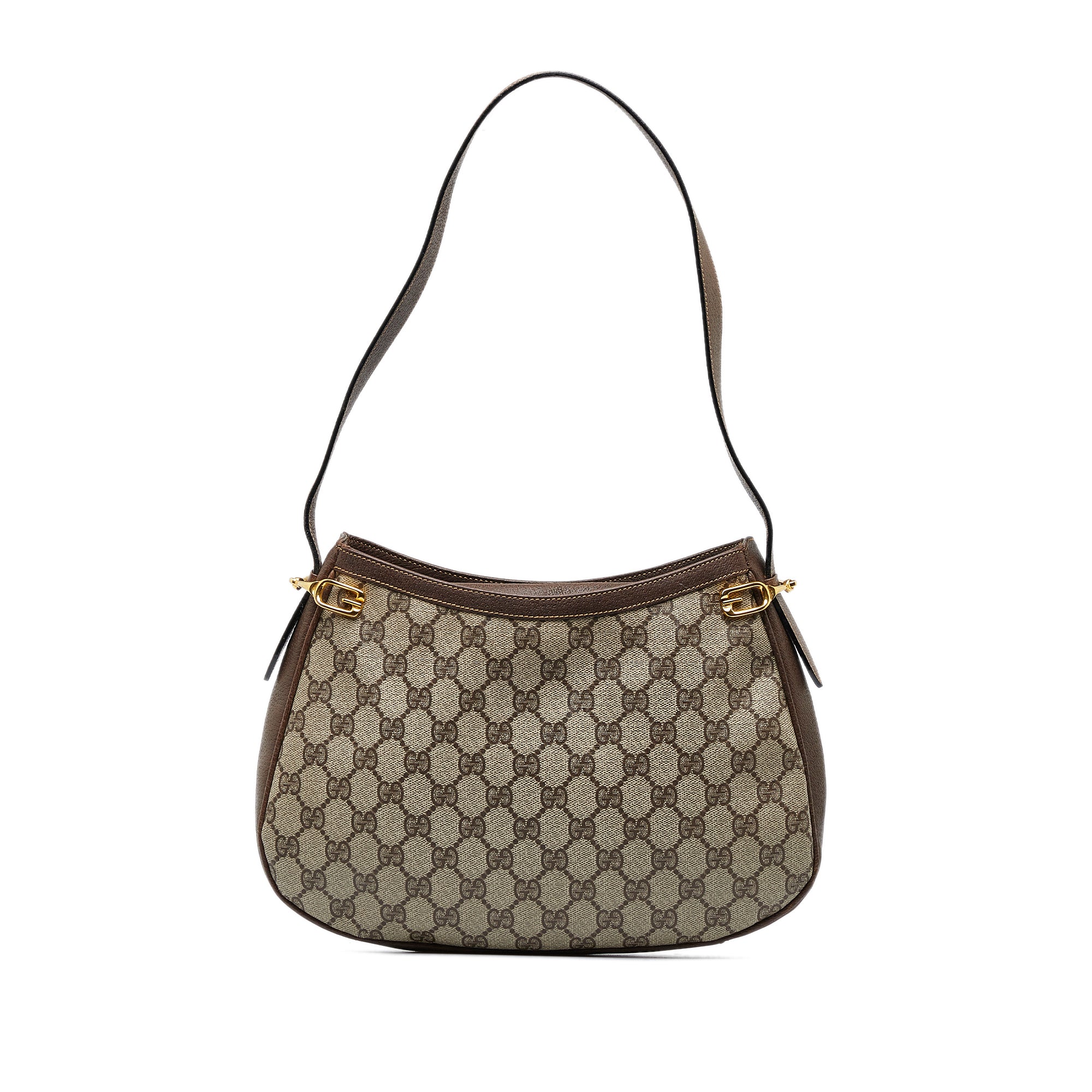 GUCCI Ophidia leather-trimmed printed coated-canvas shoulder bag