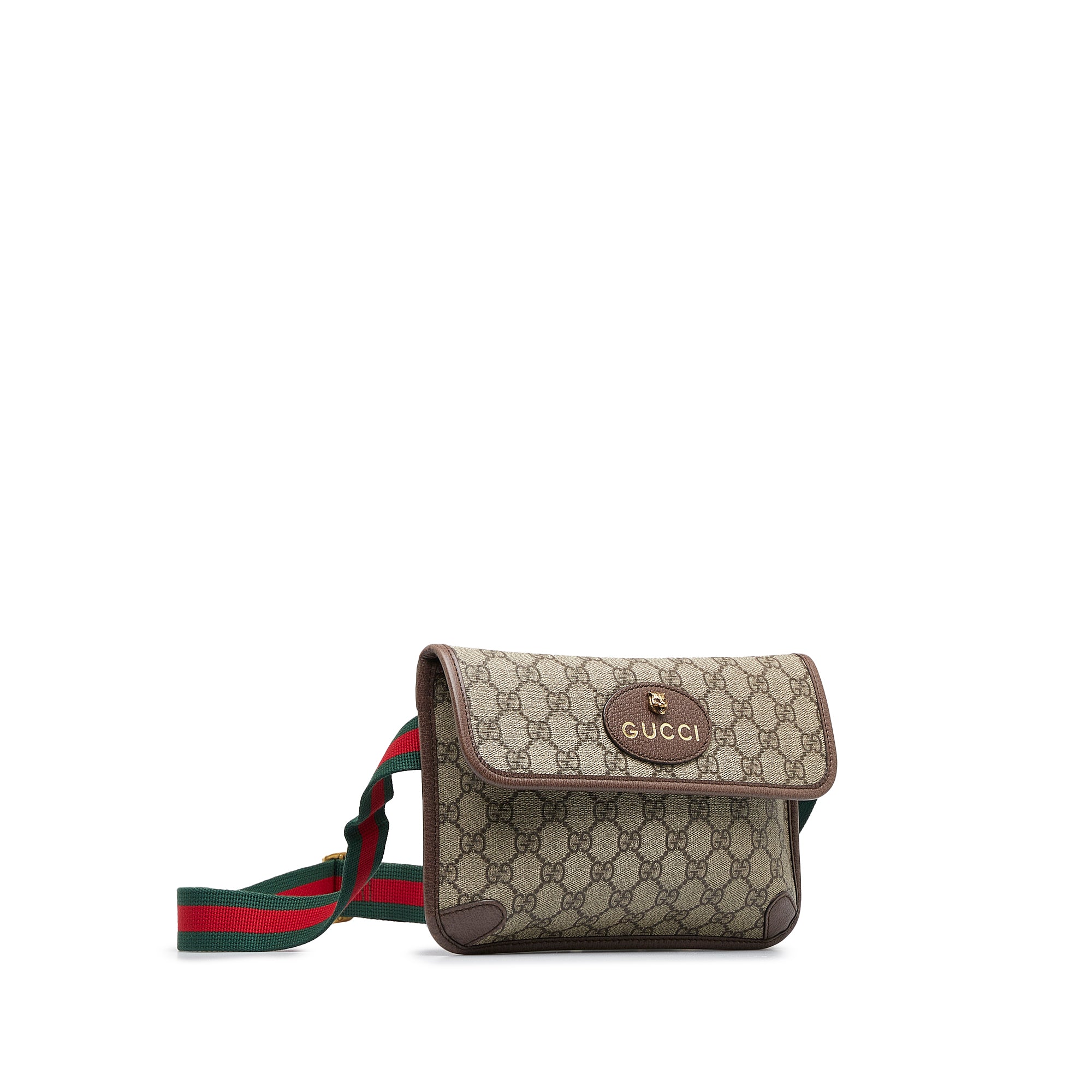 Brown Gucci Animalier GG Supreme Belt Bag