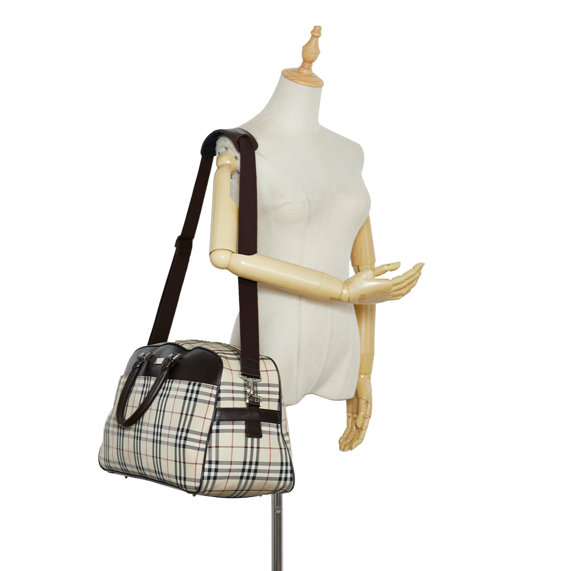 Brown Burberry Haymarket Check Travel Bag – Designer Revival