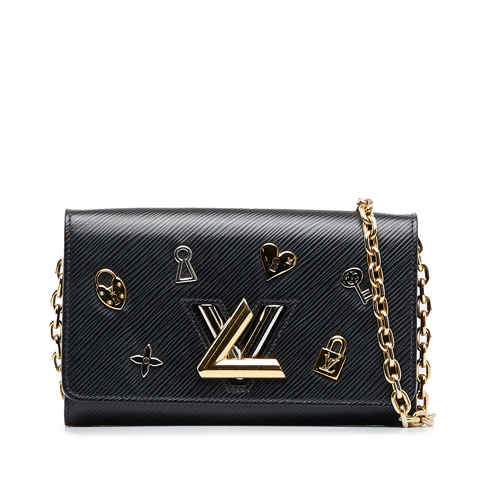 Louis Vuitton - Authenticated Twist Long Chain Wallet Handbag - Leather Black for Women, Very Good Condition