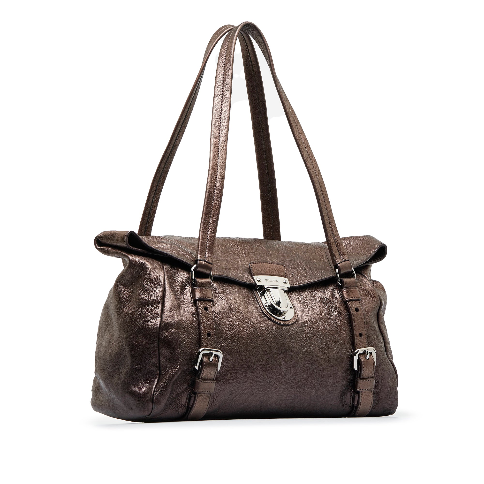 Brown Prada Leather Shoulder Bag – Designer Revival