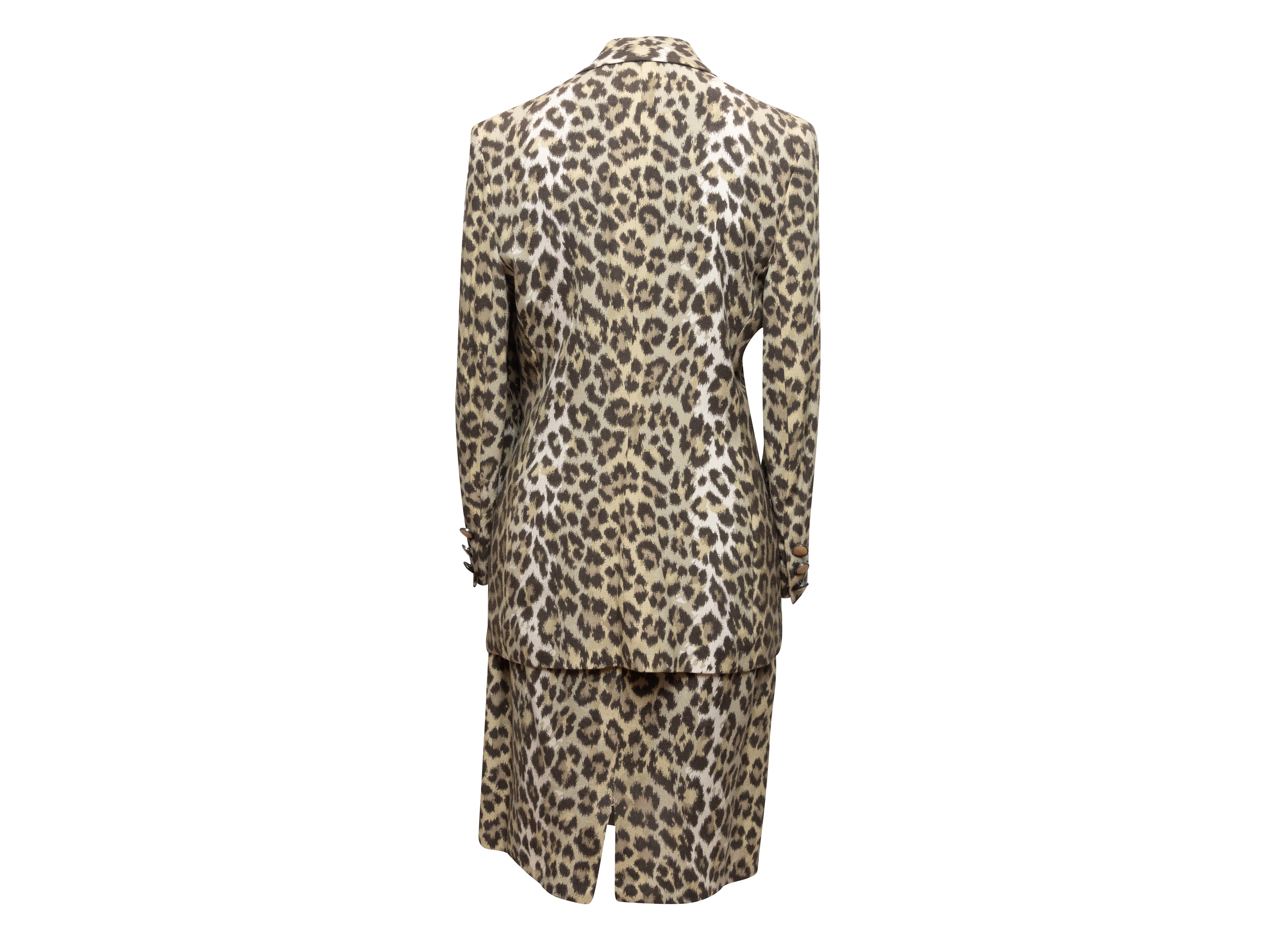 DOLCE GABBANA Leopard Print Skirt Suit 40 More Than You Can