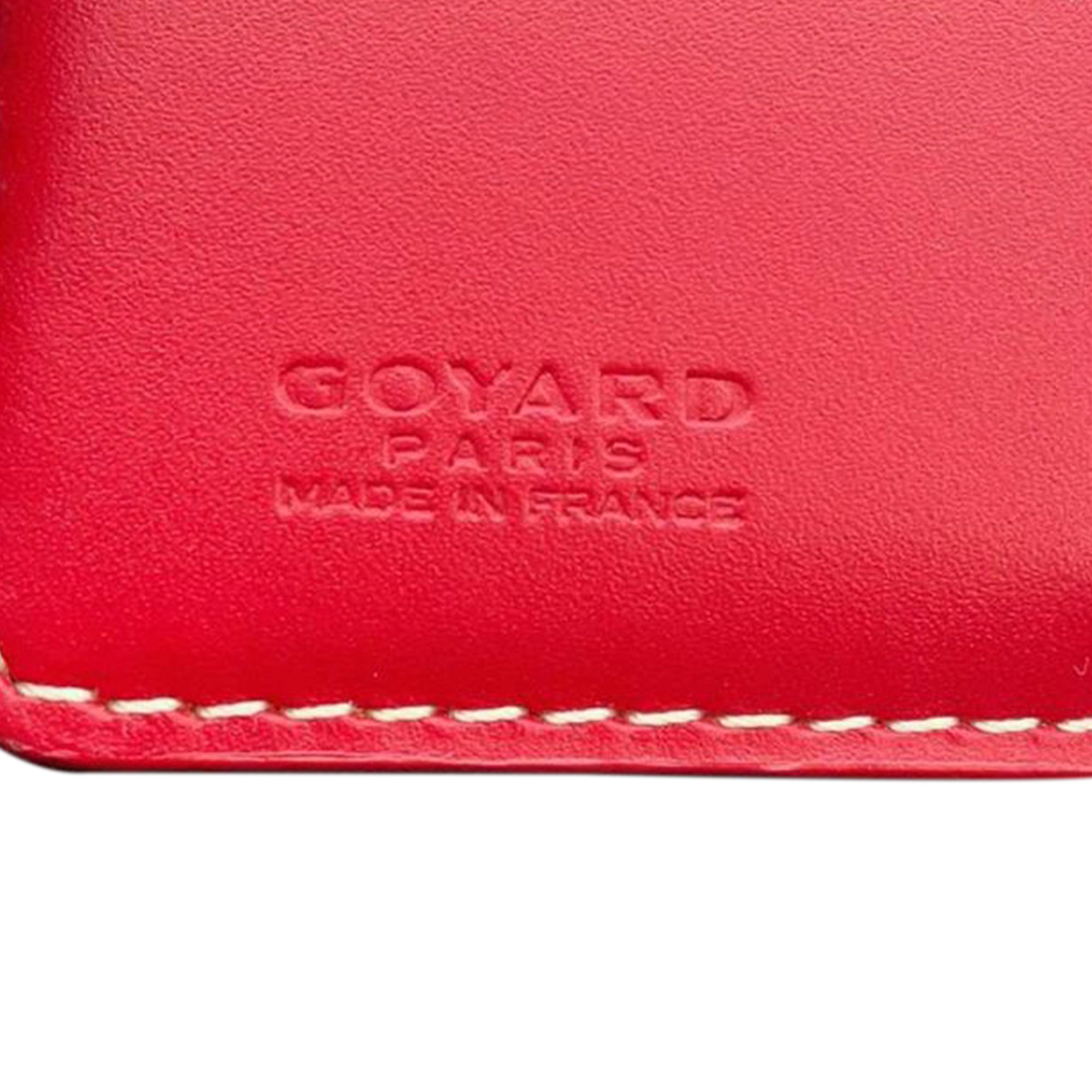 Goyard Red Goyardine Coated Canvas Tuileries Zip Compact Wallet Goyard