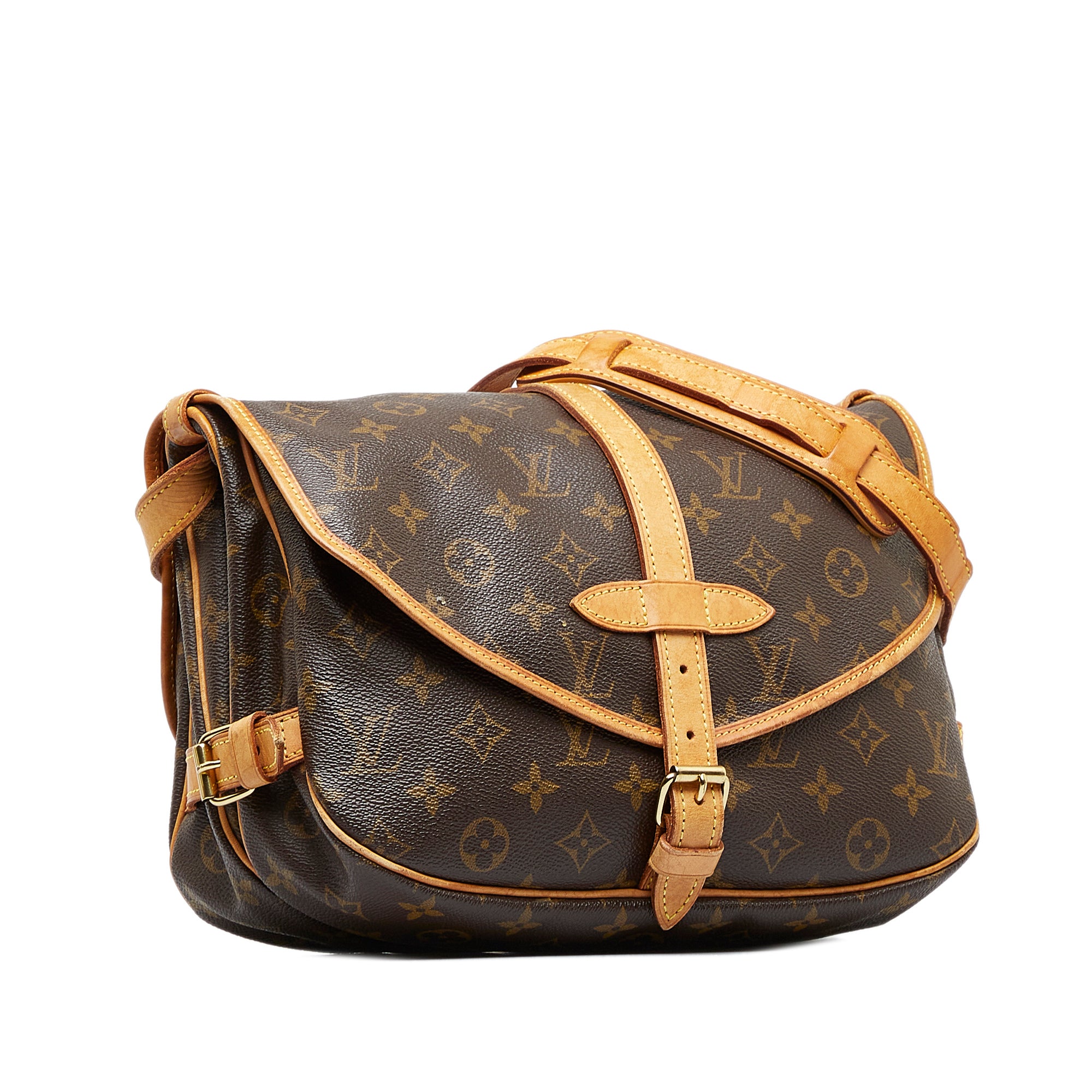 Louis Vuitton Monogram Saumur 30 Shoulder Bag Brown
