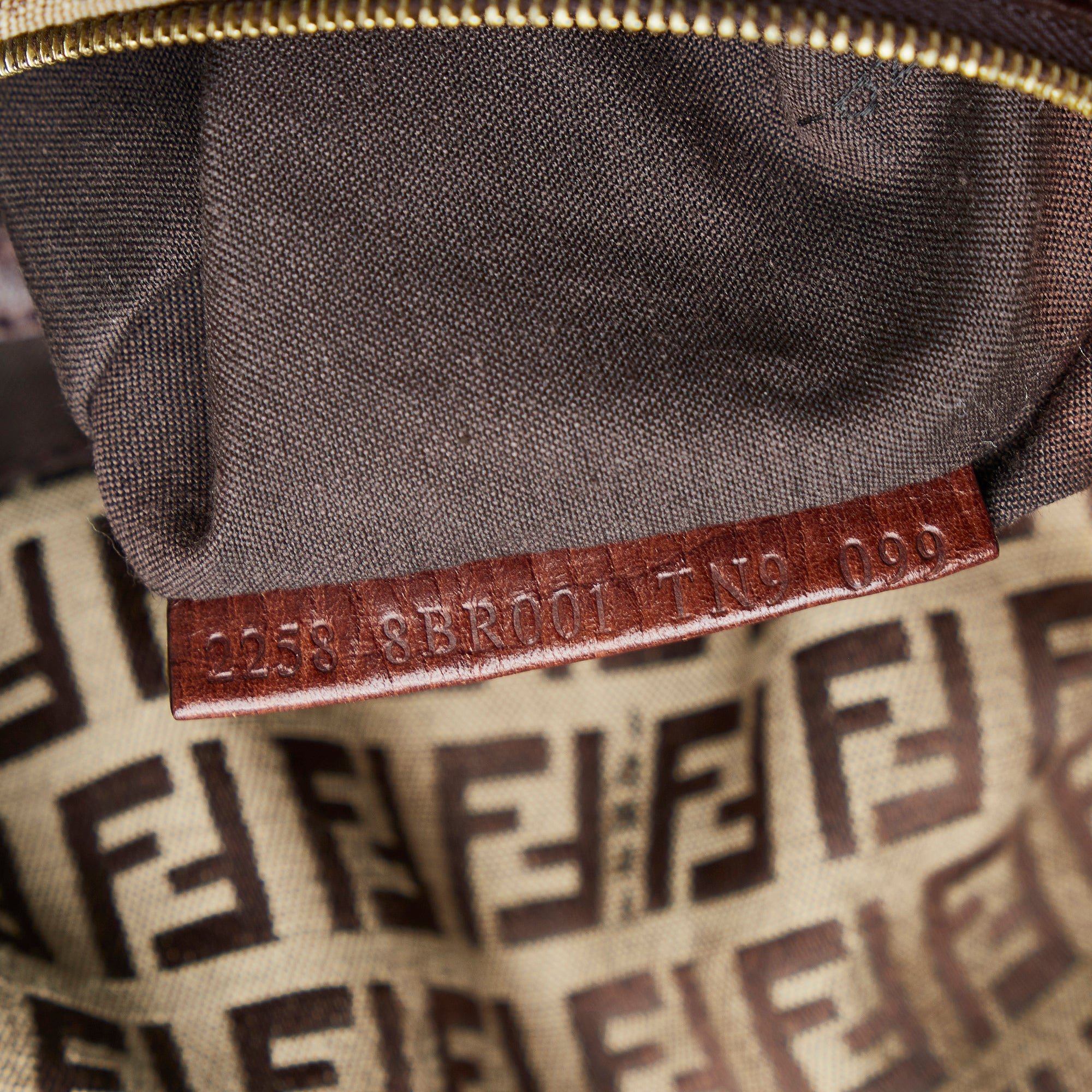 Brown Fendi Zucchino Mamma Forever Shoulder Bag