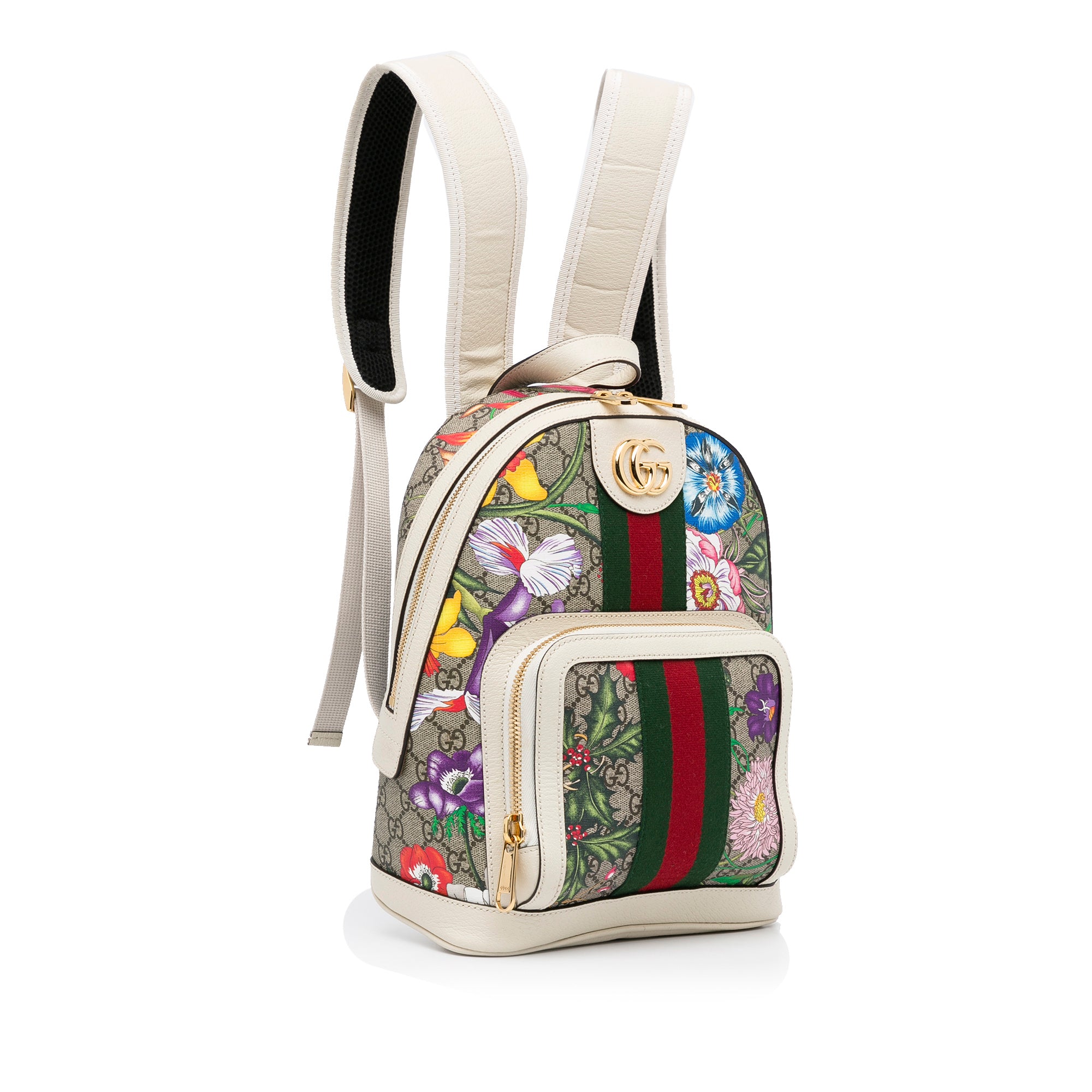 Ophidia GG Supreme Flora Day Backpack White 547965 in 2023