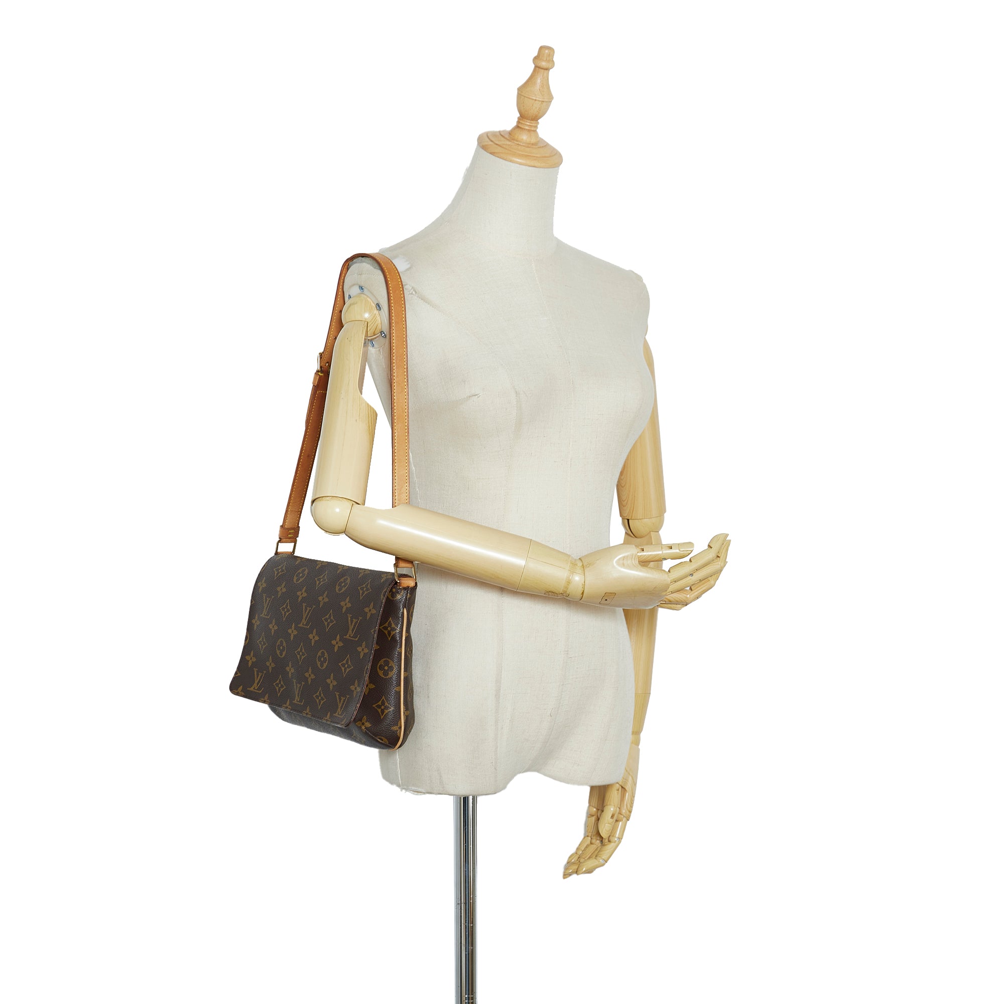Louis Vuitton Musette Tango Canvas Shoulder Bag (pre-owned) in Black