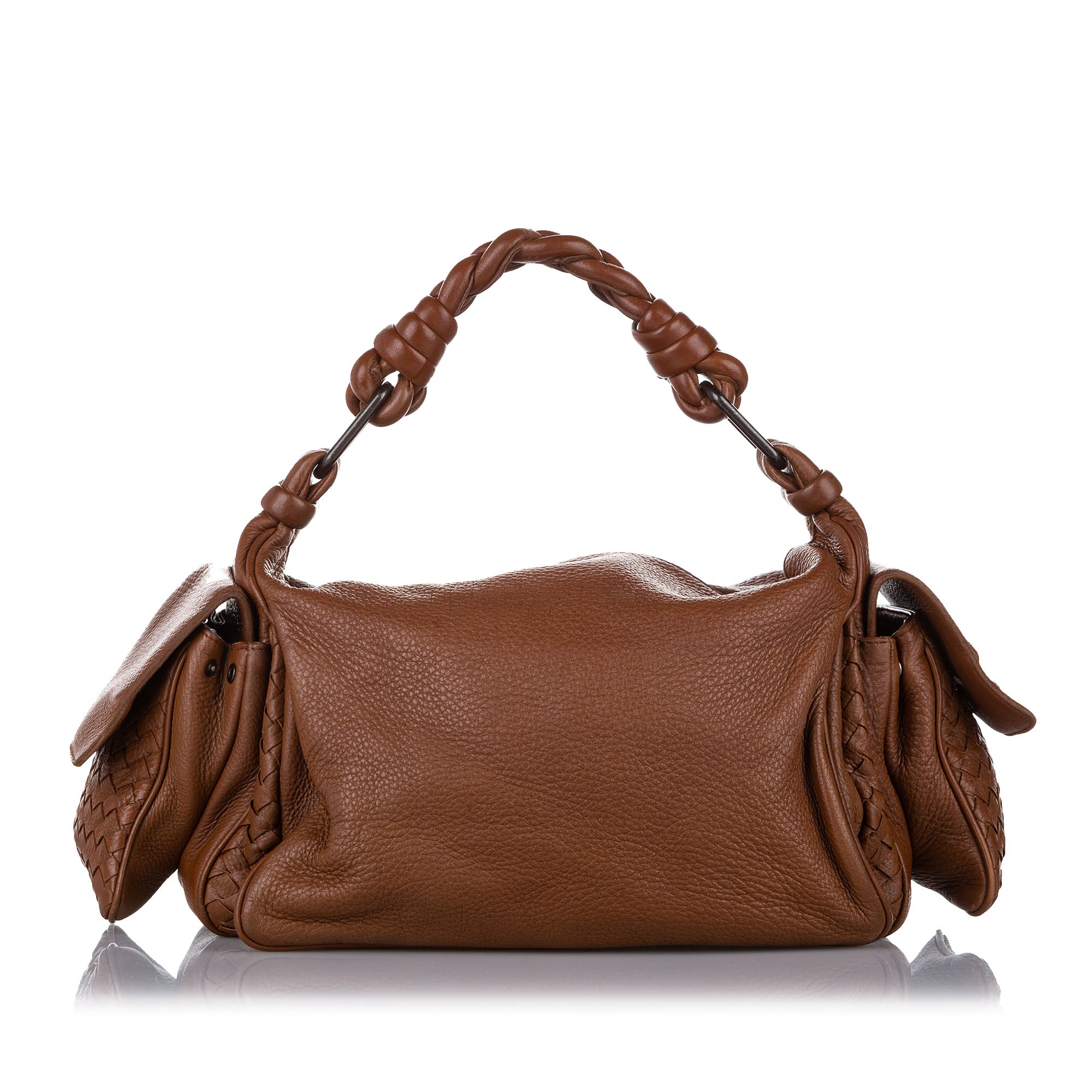 Bottega Veneta Brown Intrecciato Leather Shoulder Bag Dark brown Pony-style  calfskin ref.238505 - Joli Closet