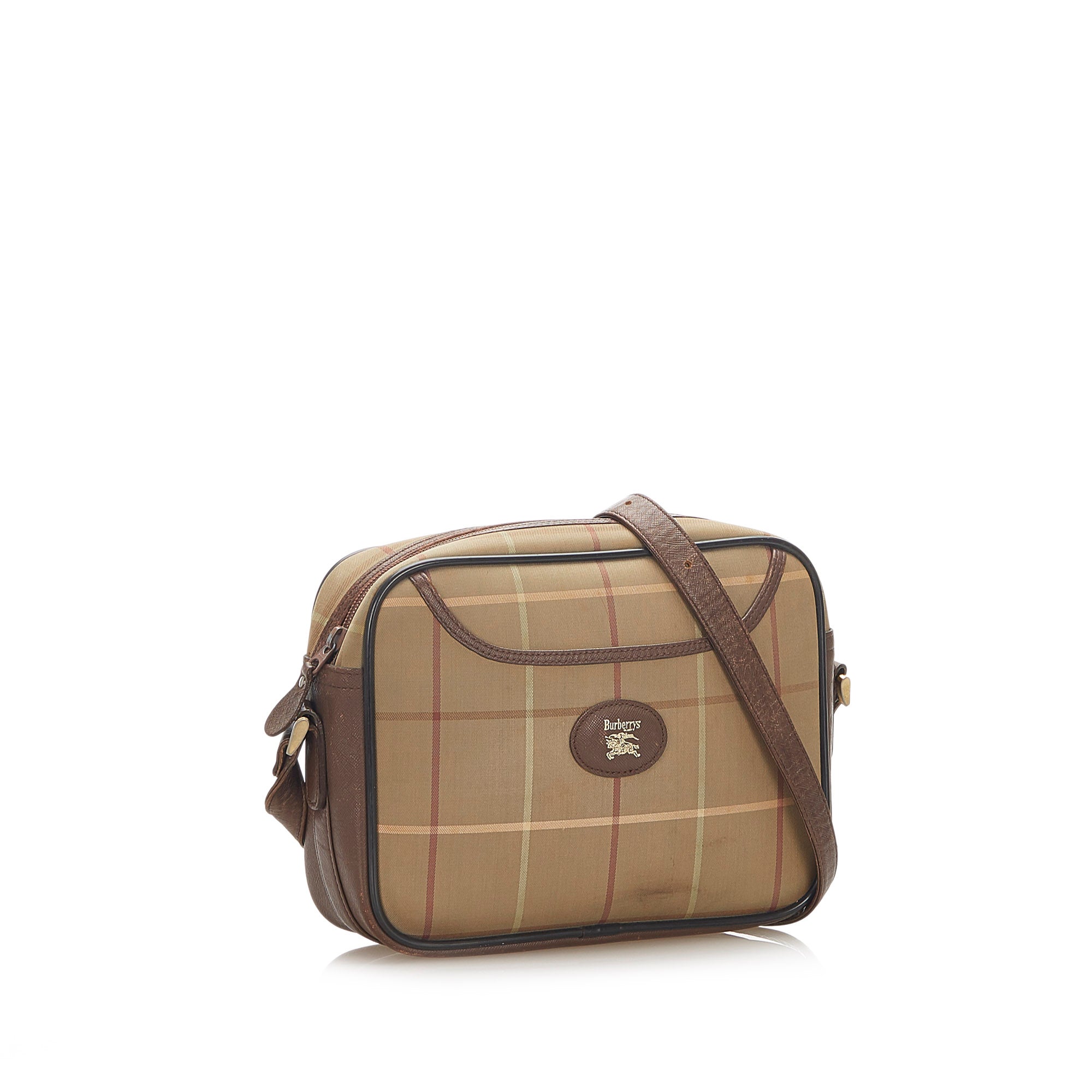 Burberry, Bags, Original Burberry Purse Brown Leather And Plaid