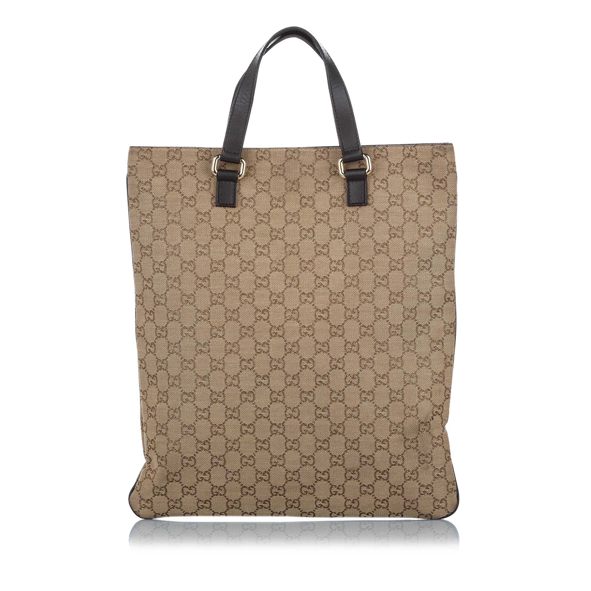 Brown Gucci GG Supreme Canvas Tote Bag | Designer Revival