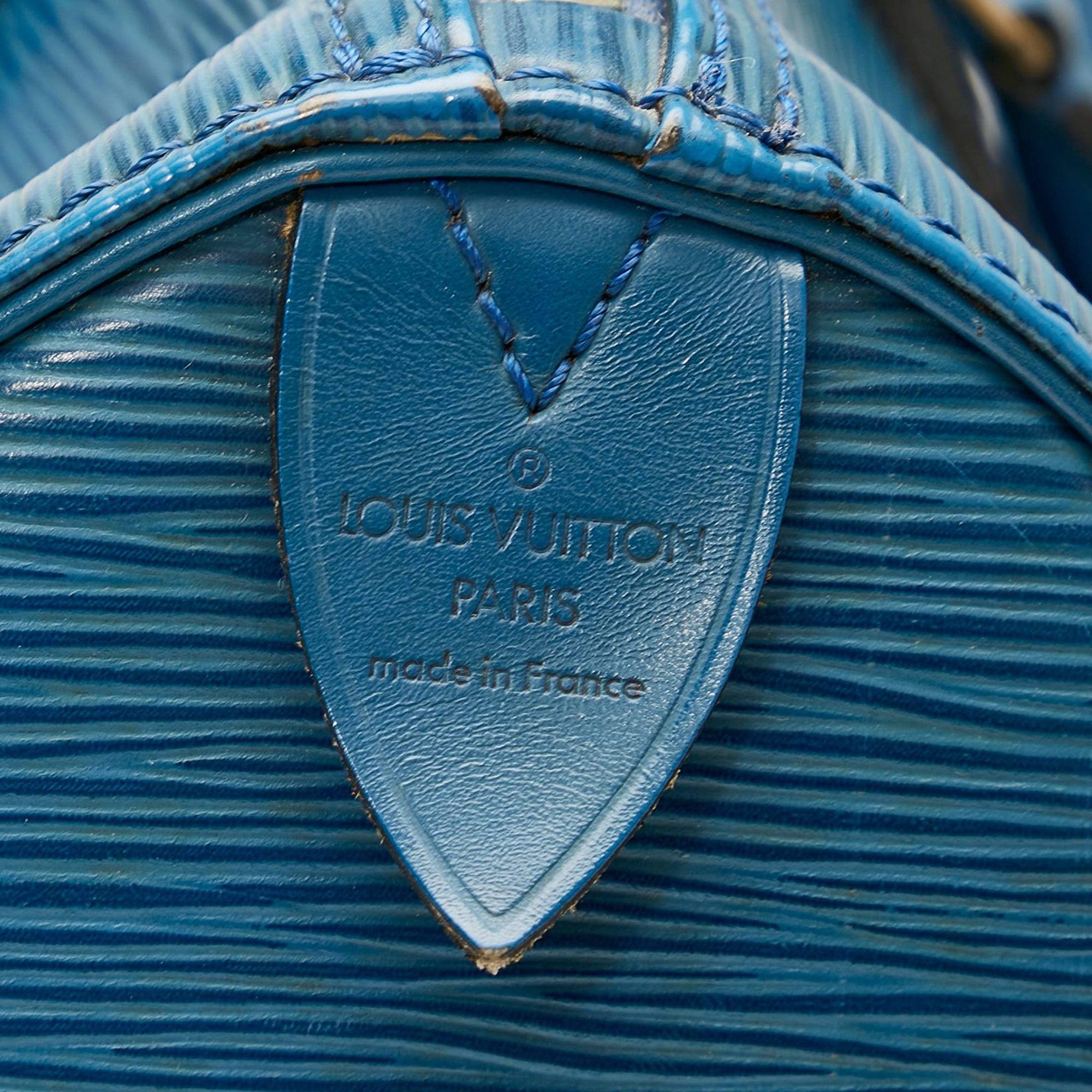 Blue Louis Vuitton Epi Speedy 30 Bag – Designer Revival