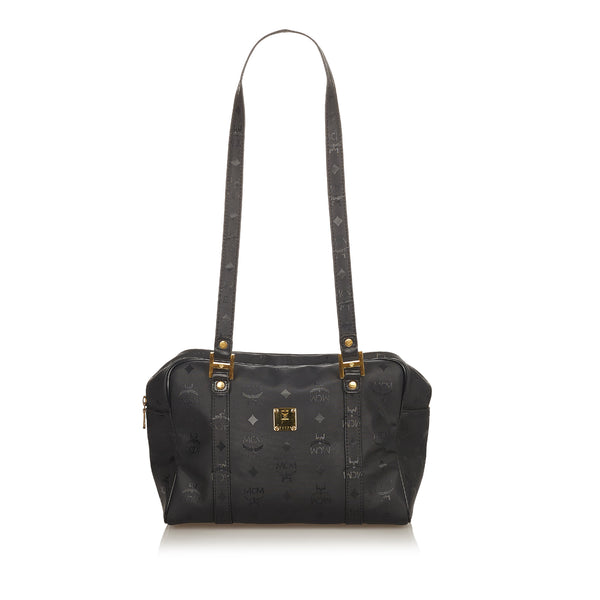 Black MCM Visetos Nylon Boston Bag, RvceShops Revival