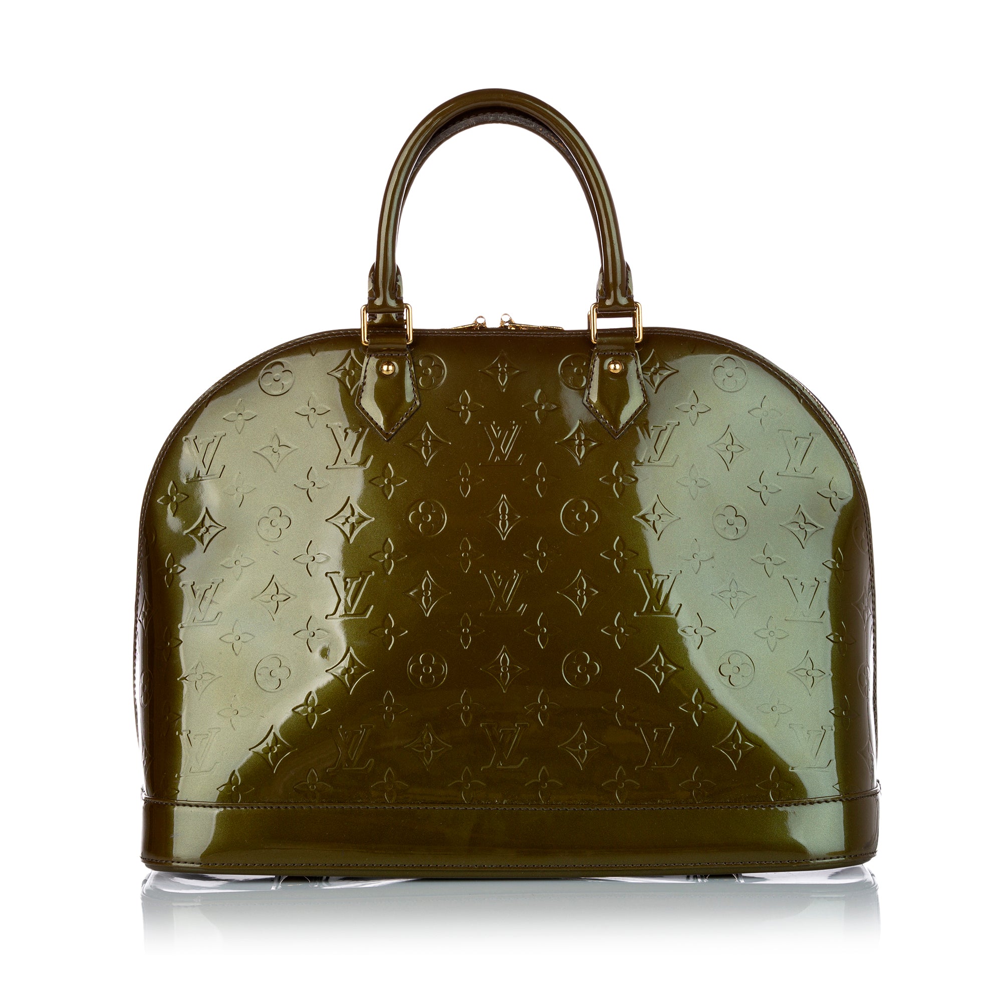 Louis Vuitton Green Monogram Vernis Leather Alma GM