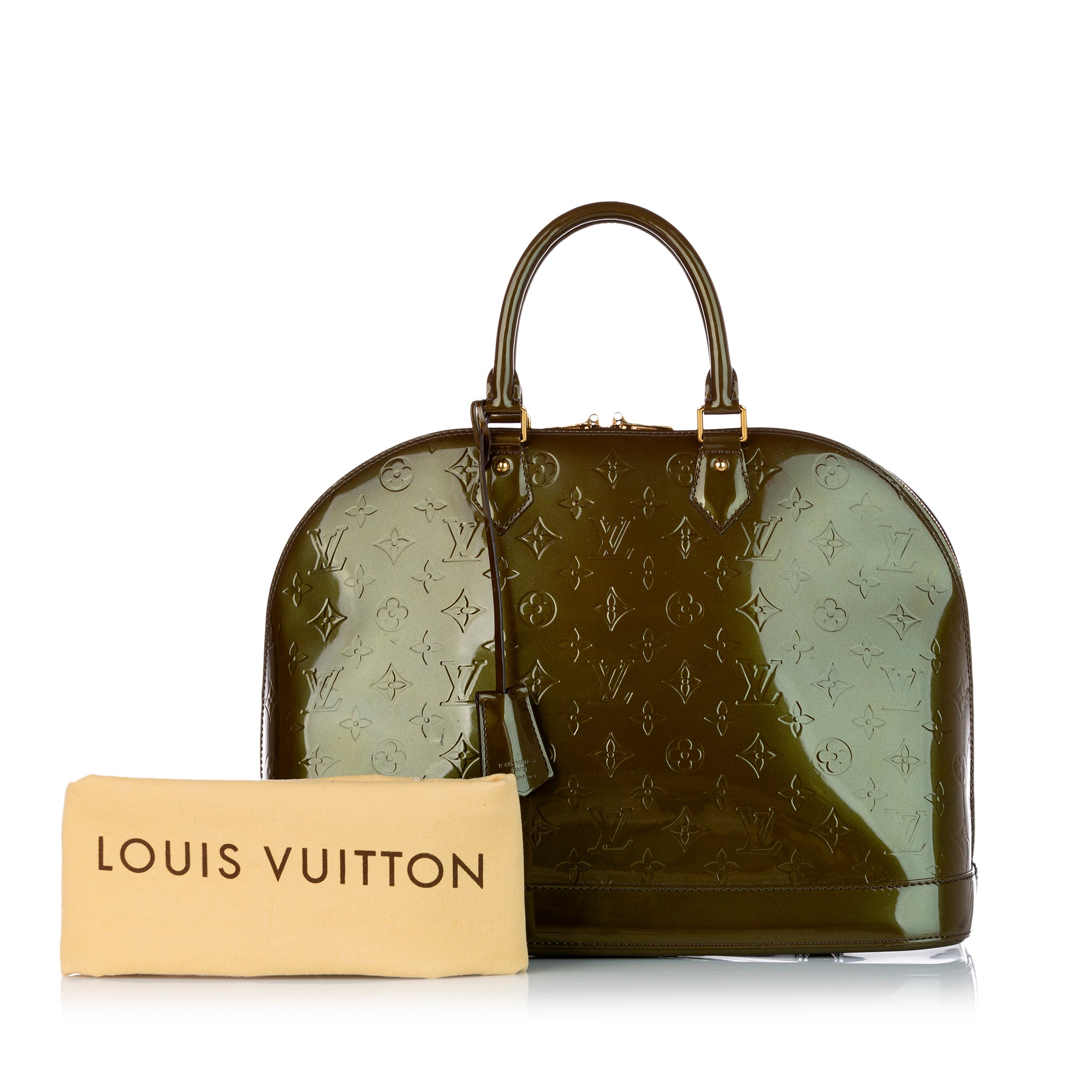 Louis Vuitton Louis Vuitton Alma Lime Green Vernis Leather Hand Bag