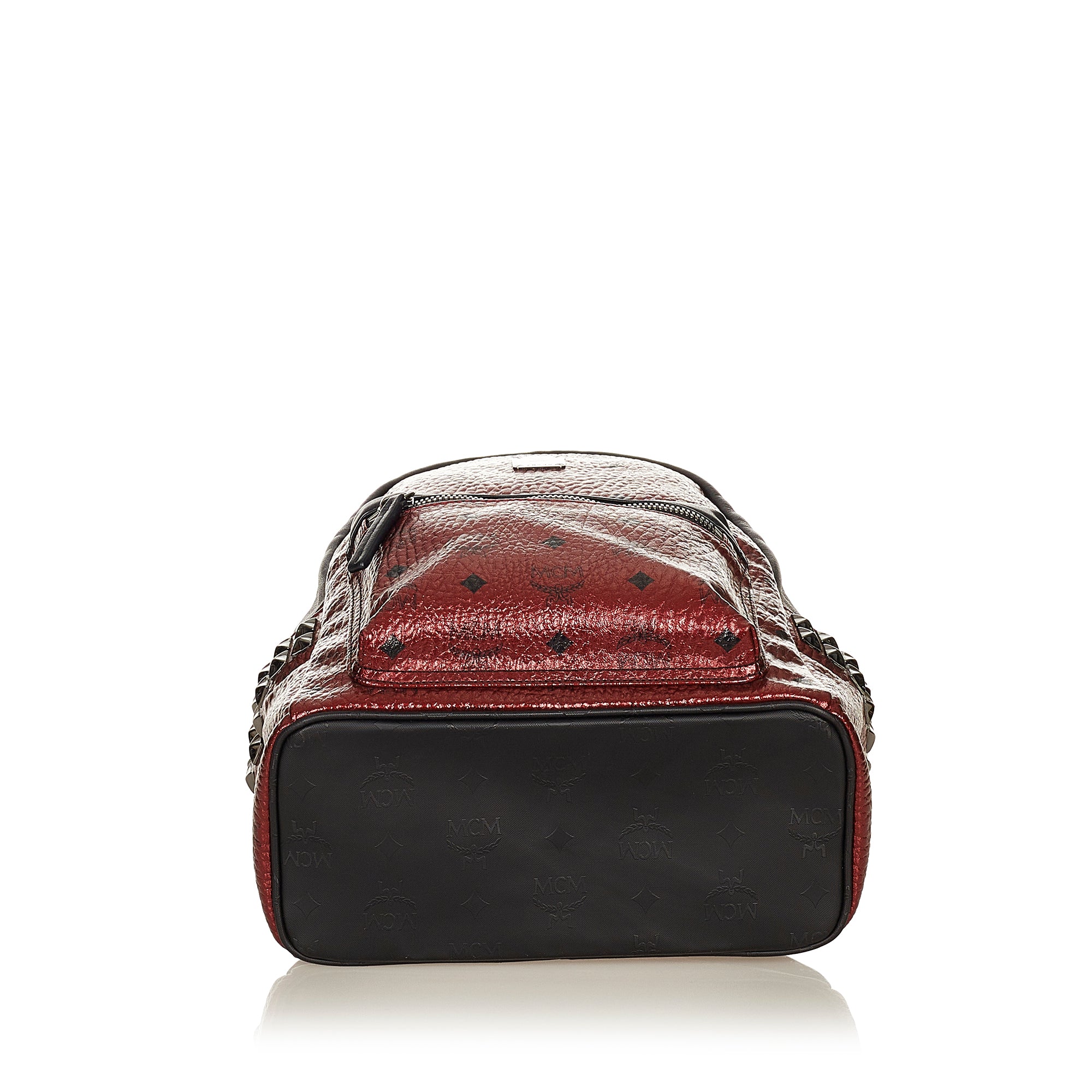 Red MCM Mini Visetos Leather Backpack – Designer Revival