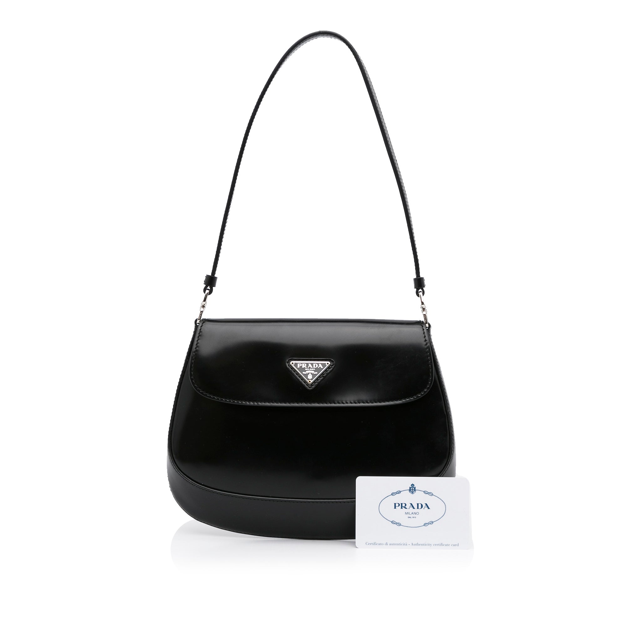 Prada Prada Cleo Mini Brushed Leather Shoulder Bag (Shoulder