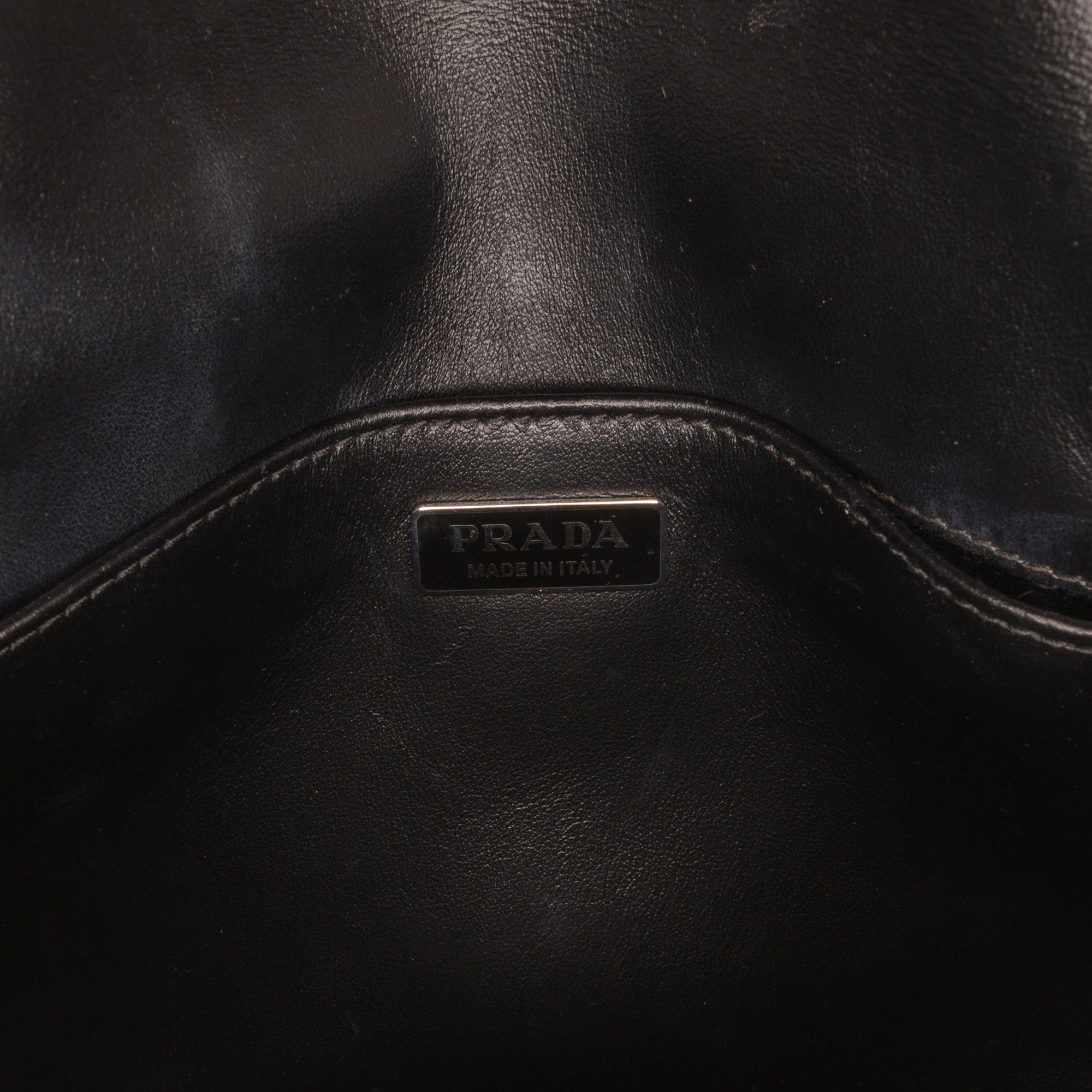 Prada Cleo Leather Flap Shoulder Bag Black For Sale at 1stDibs