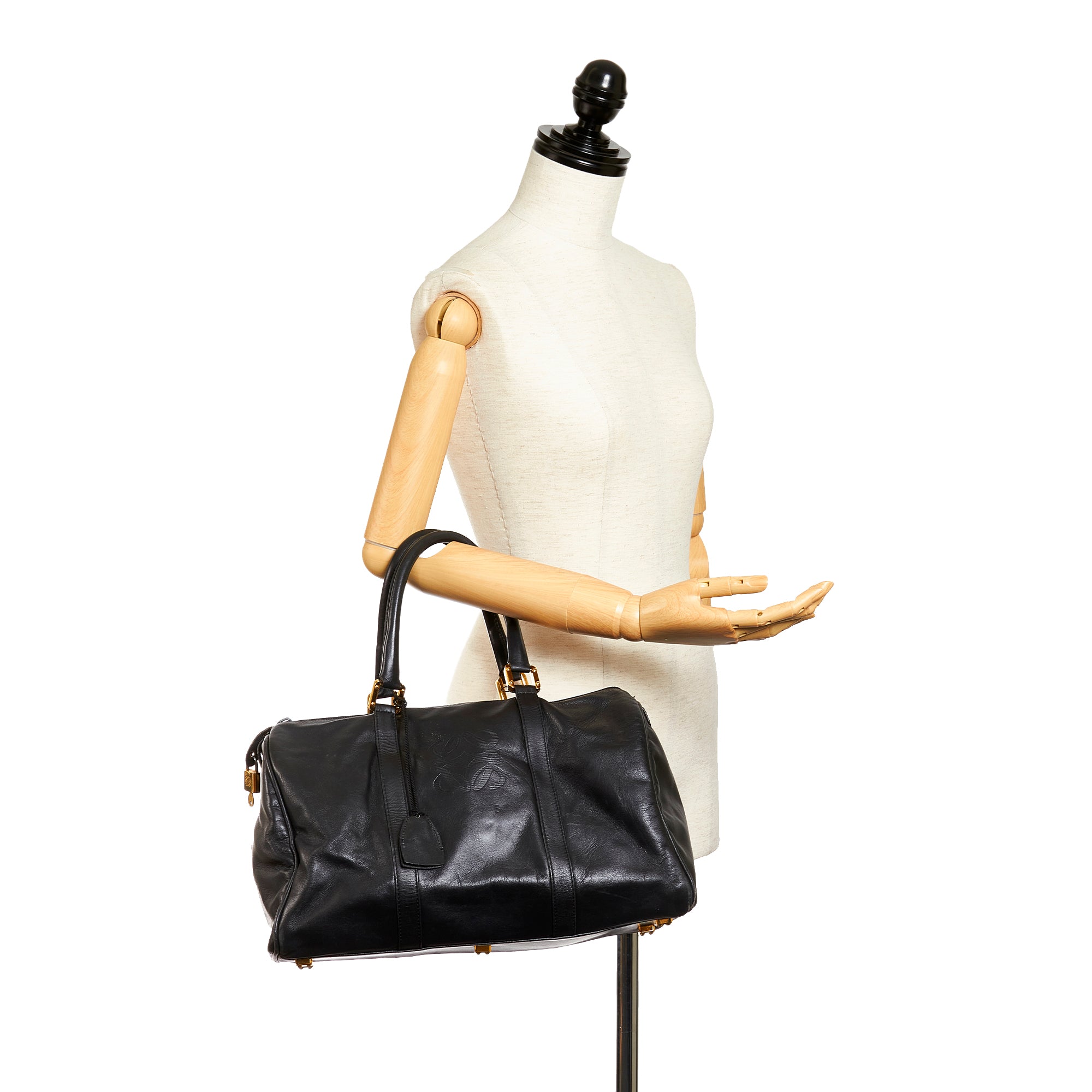 Black Loewe Leather Boston Bag – RvceShops Revival