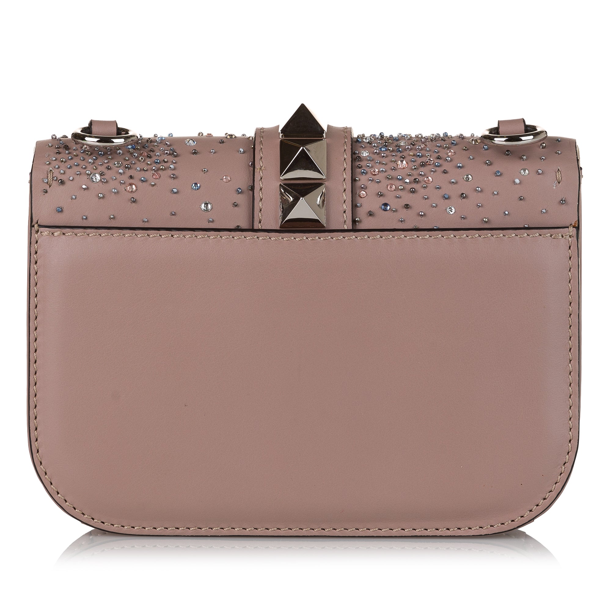 Pink Valentino Rockstud Rolling Glam Lock Crossbody Bag | Designer