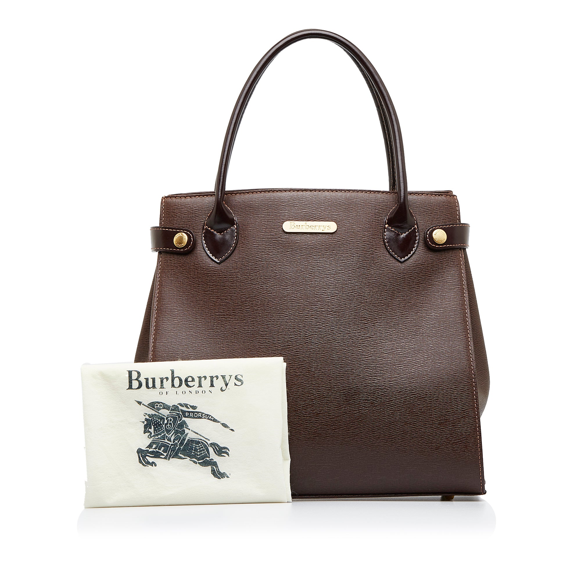 Brown Burberry Medium Leather Belt Bag Satchel – Designer Revival